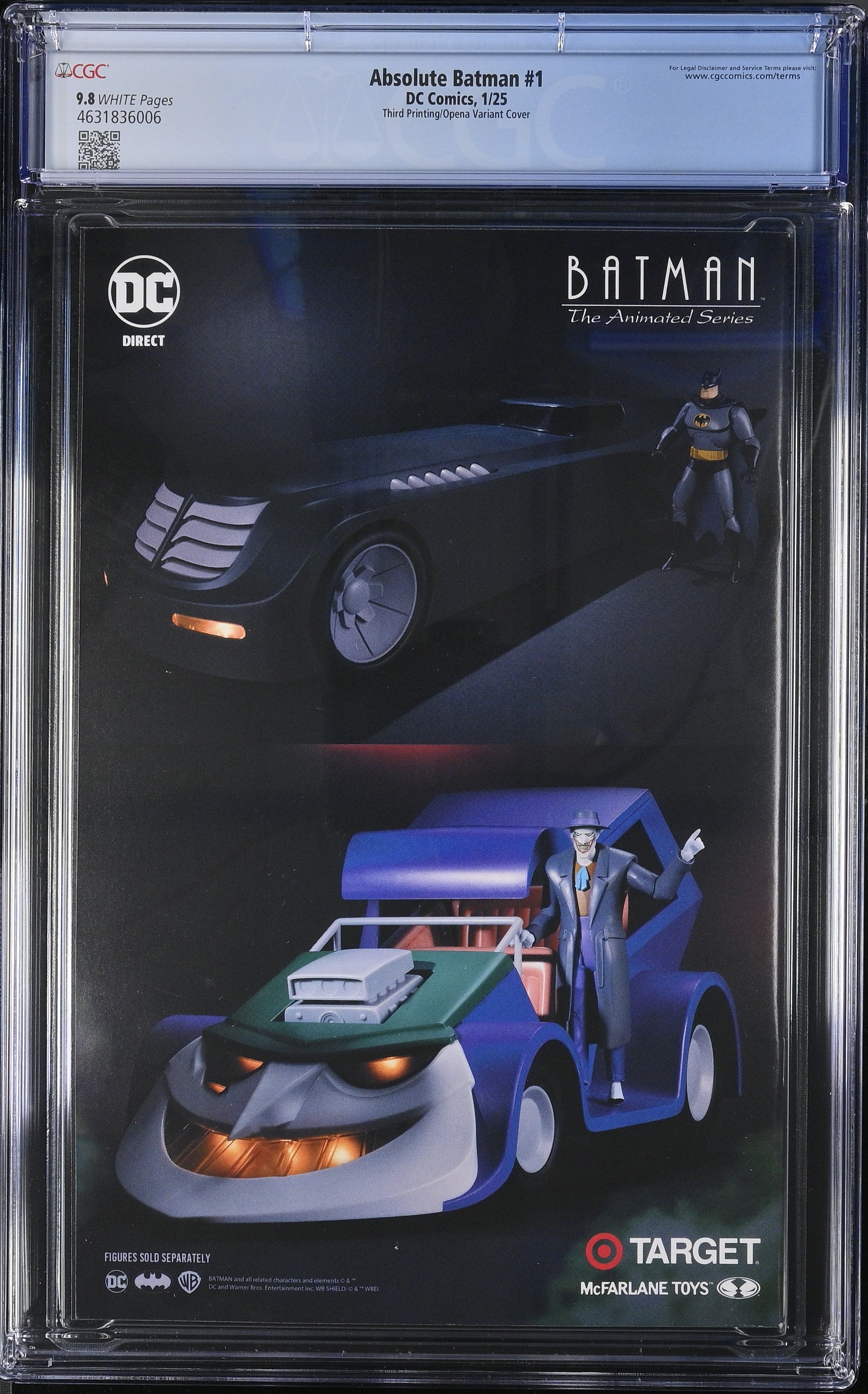 Absolute Batman #1 DC Comics 1/25 Third Printing/Opena Variant CGC 9.8 4631836006