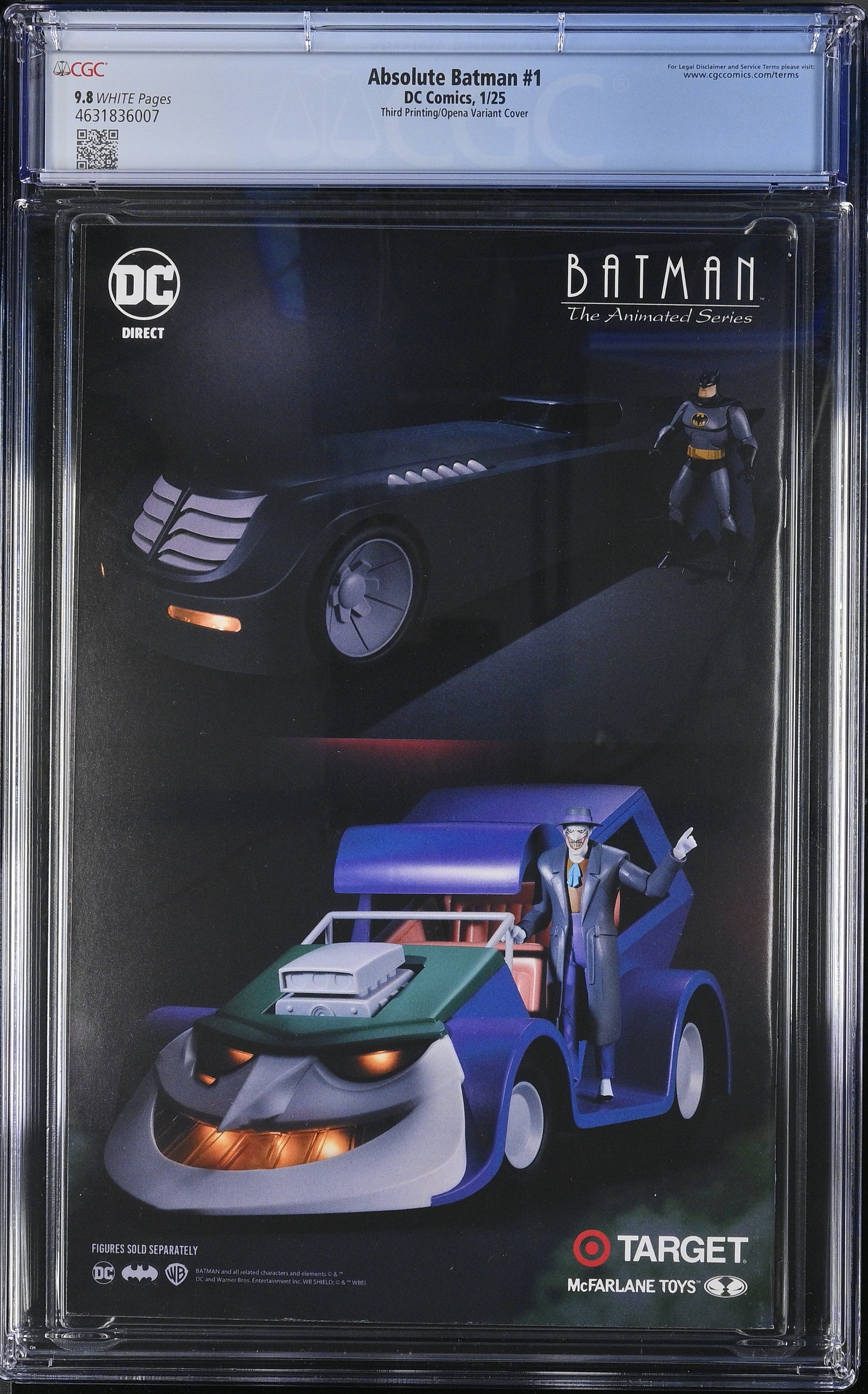 Absolute Batman #1 DC Comics 1/25 Third Printing/Opena Variant CGC 9.8 4631836007