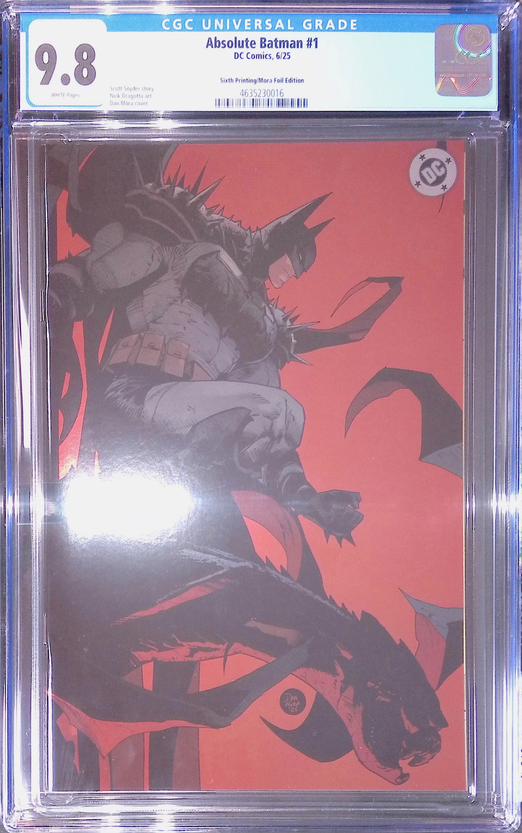 Absolute Batman #1 DC Comics 6/25 Sixth Printing/Mora Foil CGC 9.8 4635230016