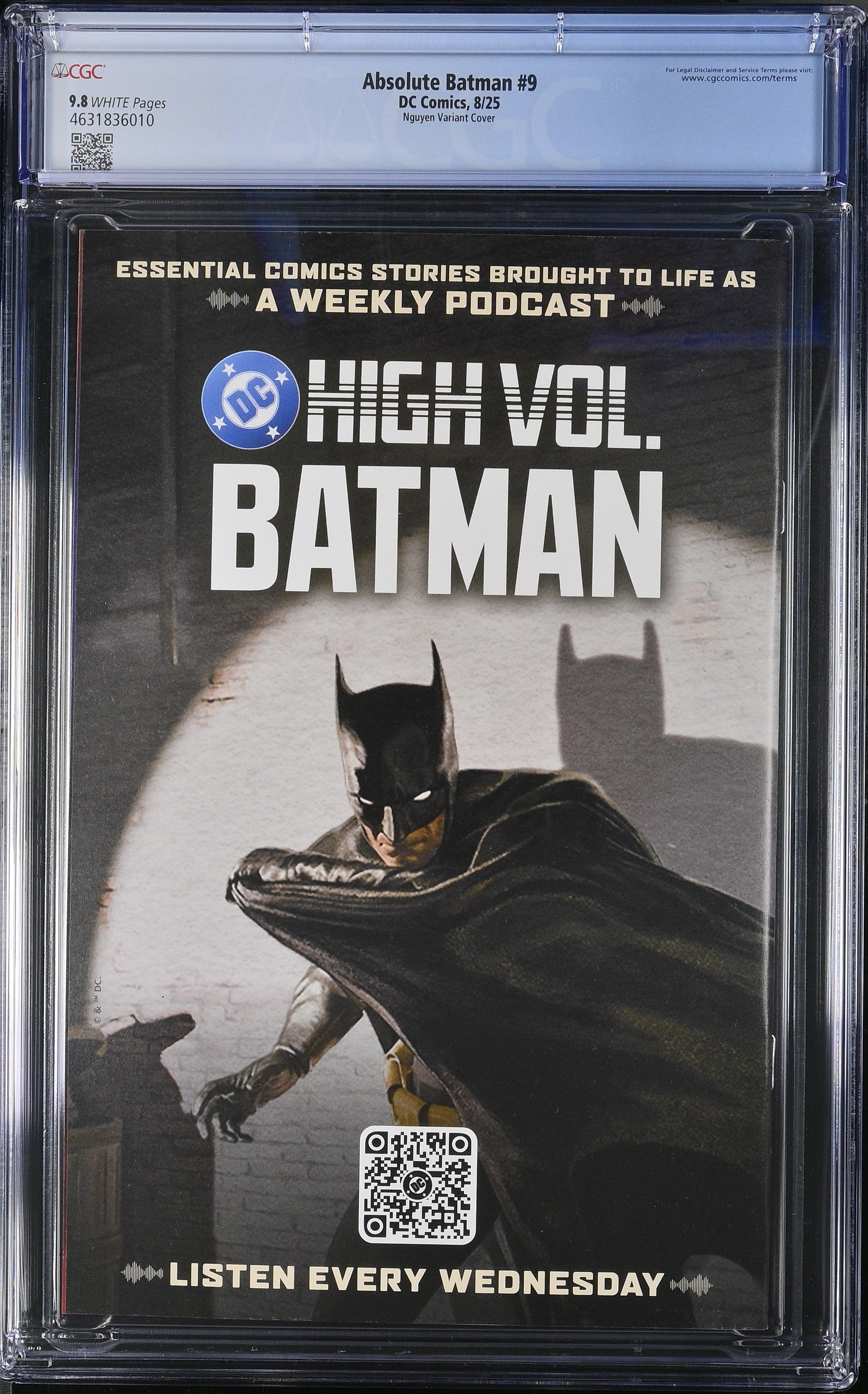 Absolute Batman #9 DC Comics 8/25 Nguyen 1:25 Variant Cover CGC 9.8 4631836010