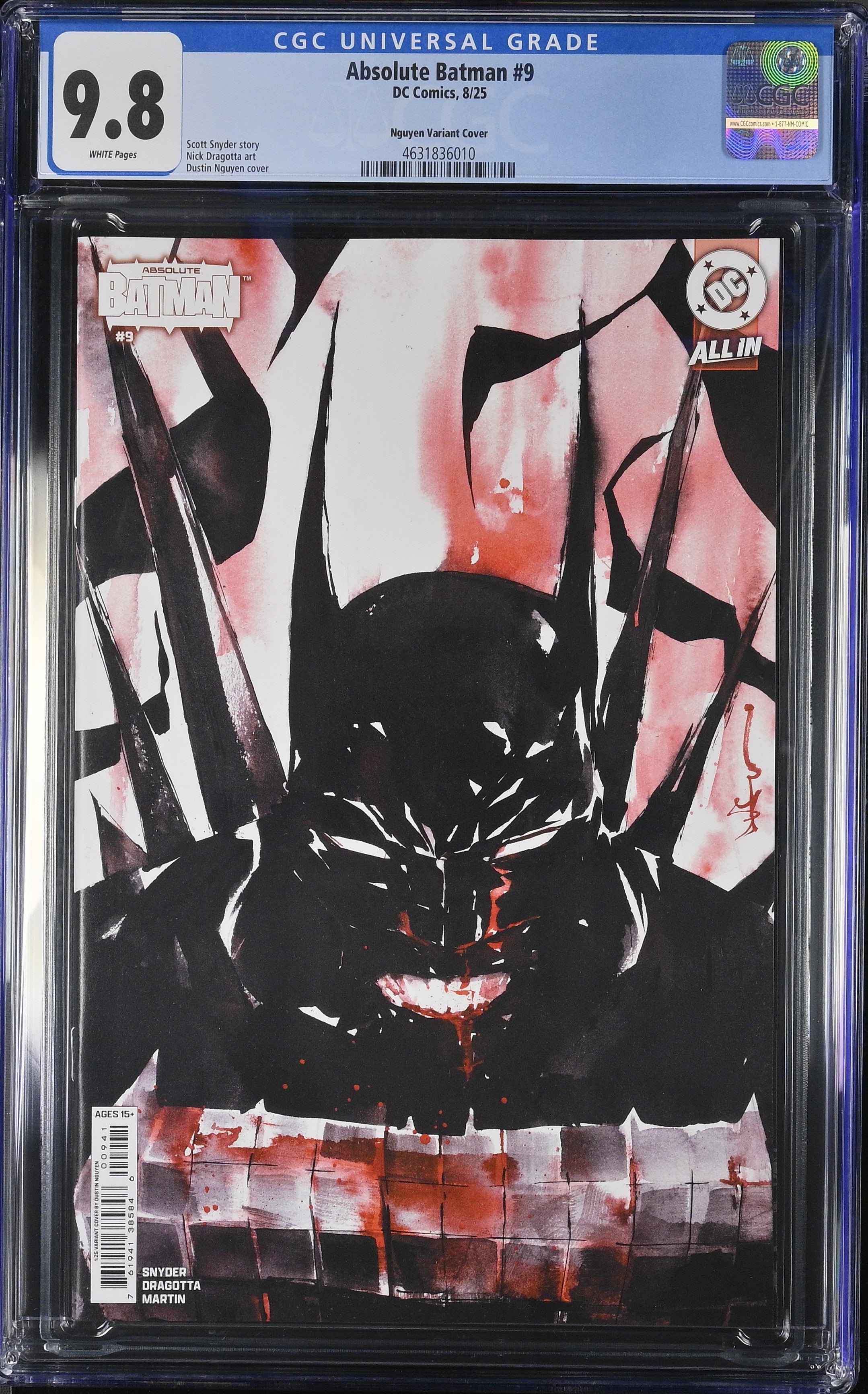 Absolute Batman #9 DC Comics 8/25 Nguyen 1:25 Variant Cover CGC 9.8 4631836010