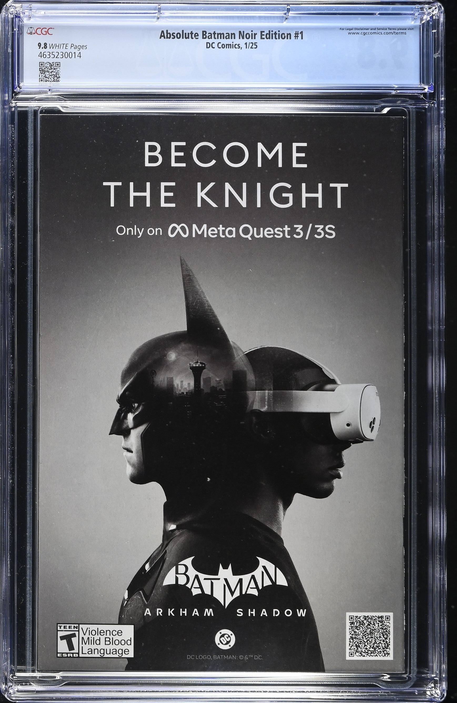 Absolute Batman #1 Noir Edition DC Comics 1/25 CGC 9.8 4635230014