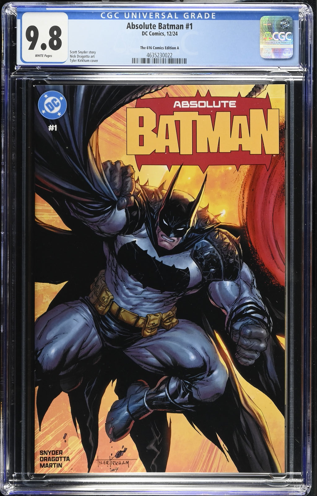 Absolute Batman #1 Absolute Superman #1 The 616 Comics Edition A Interior Cover A 2 CGC 9.8 4635230022 4635231007.
