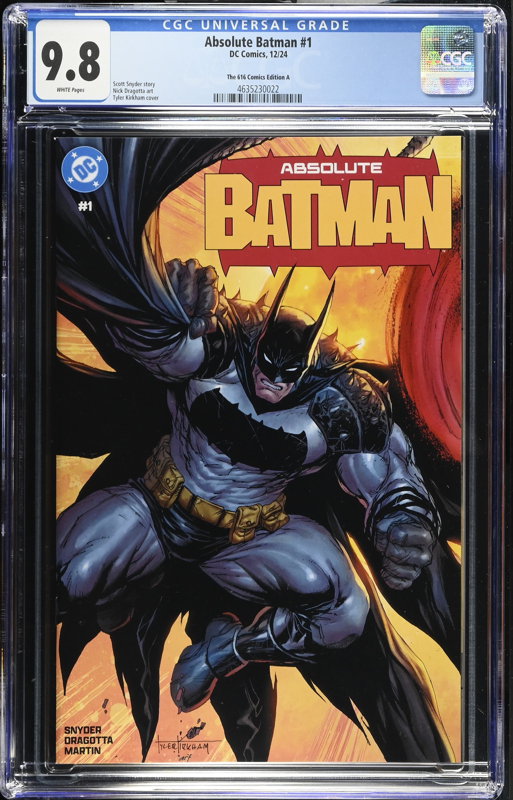 Absolute Batman #1 Absolute Superman #1 The 616 Comics Edition A Interior Cover A 2 CGC 9.8 4635230022 4635231007.