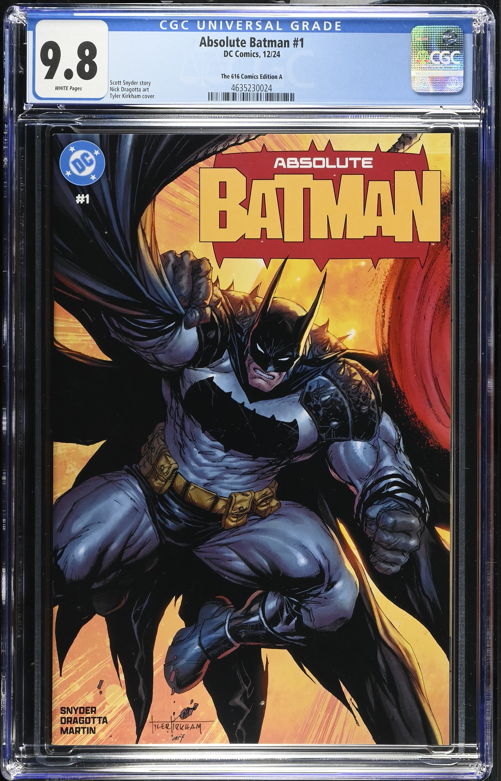 Absolute Batman # 1 and Absolute Superman # 1 Kirkham 616 Comics CGC 9.8 4635230024 4635231009