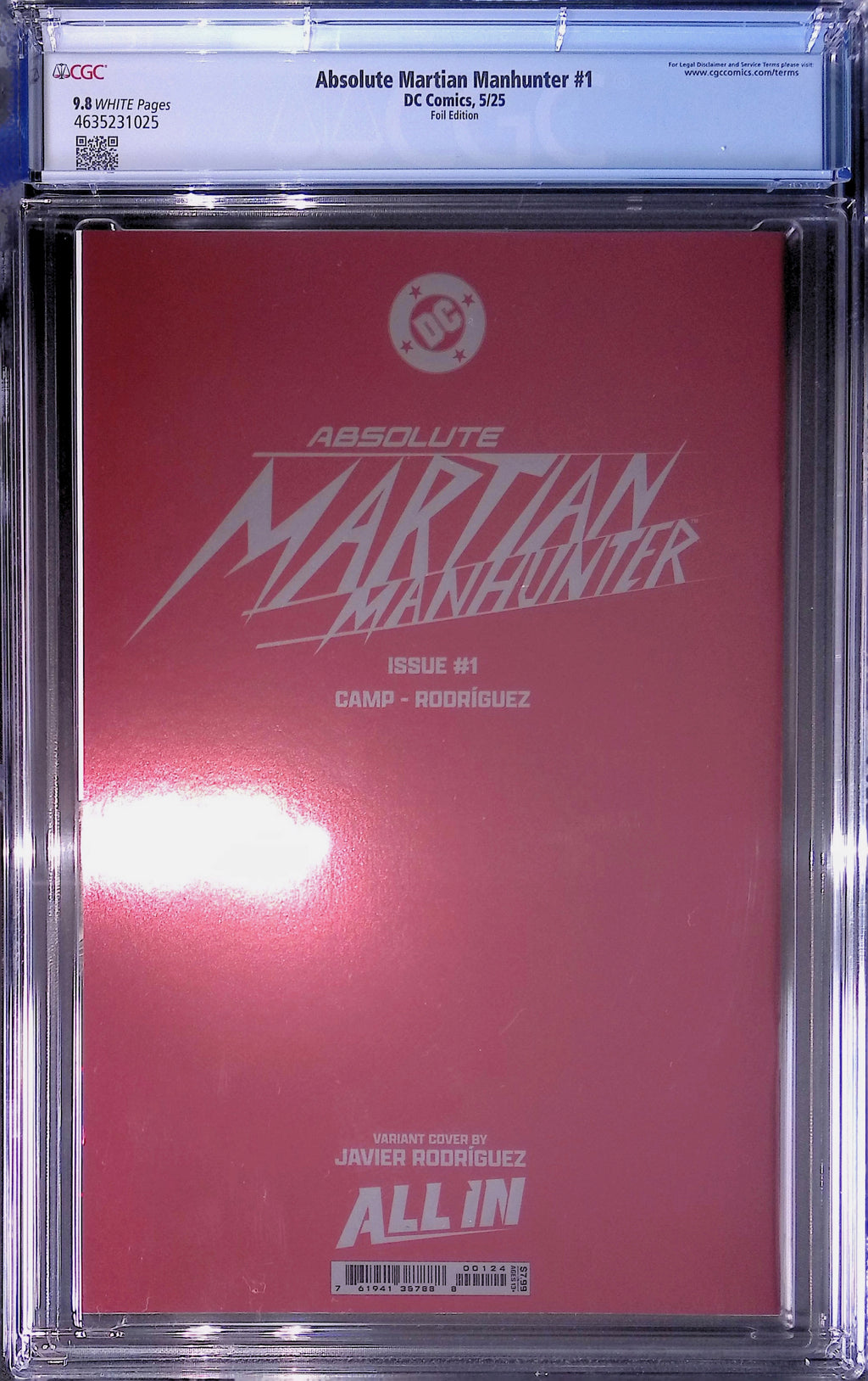 Absolute Martian Manhunter #1 DC Comics 5/25 Foil Edition CGC 9.8 4635231025