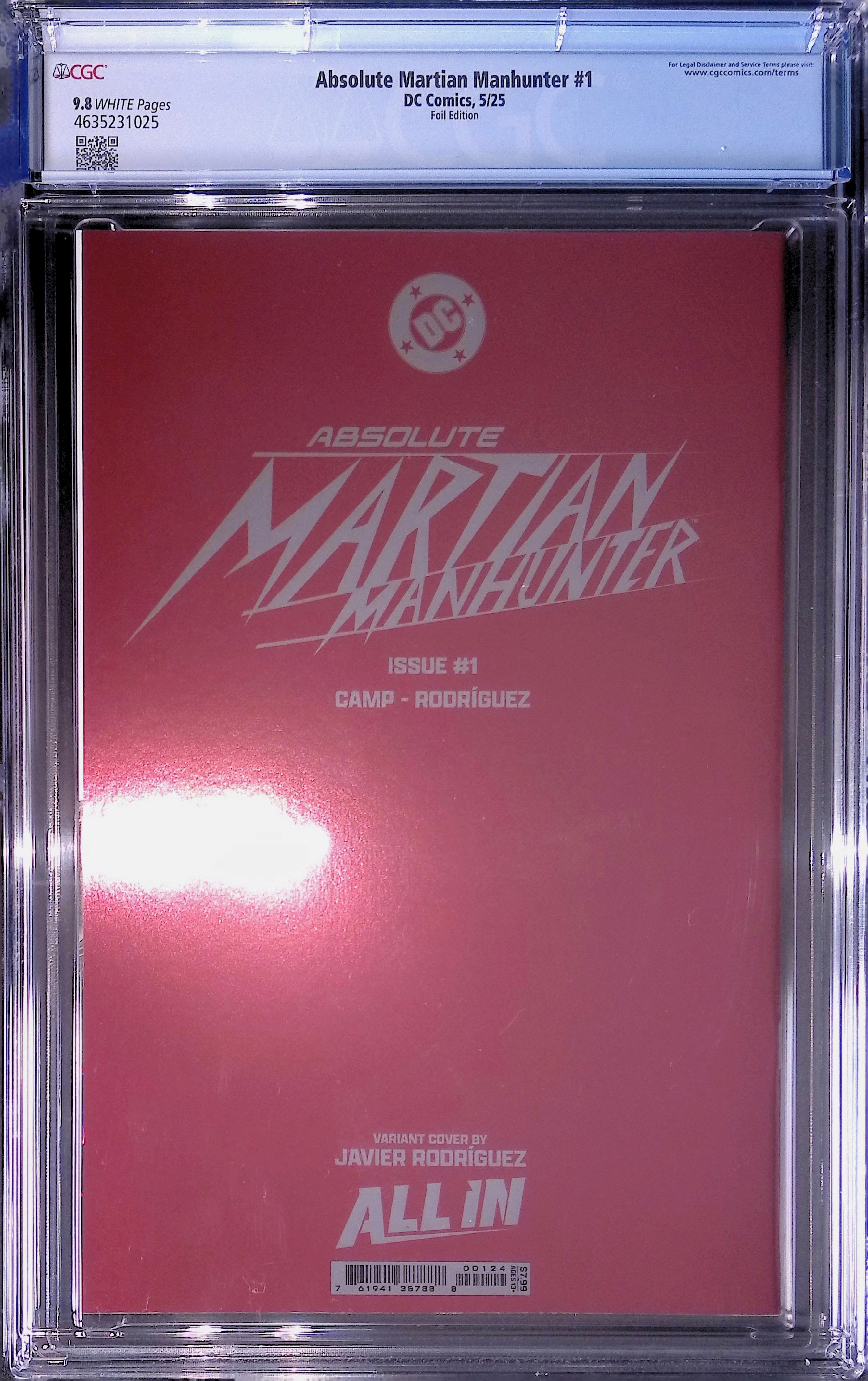 Absolute Martian Manhunter #1 DC Comics 5/25 Foil Edition CGC 9.8 4635231025