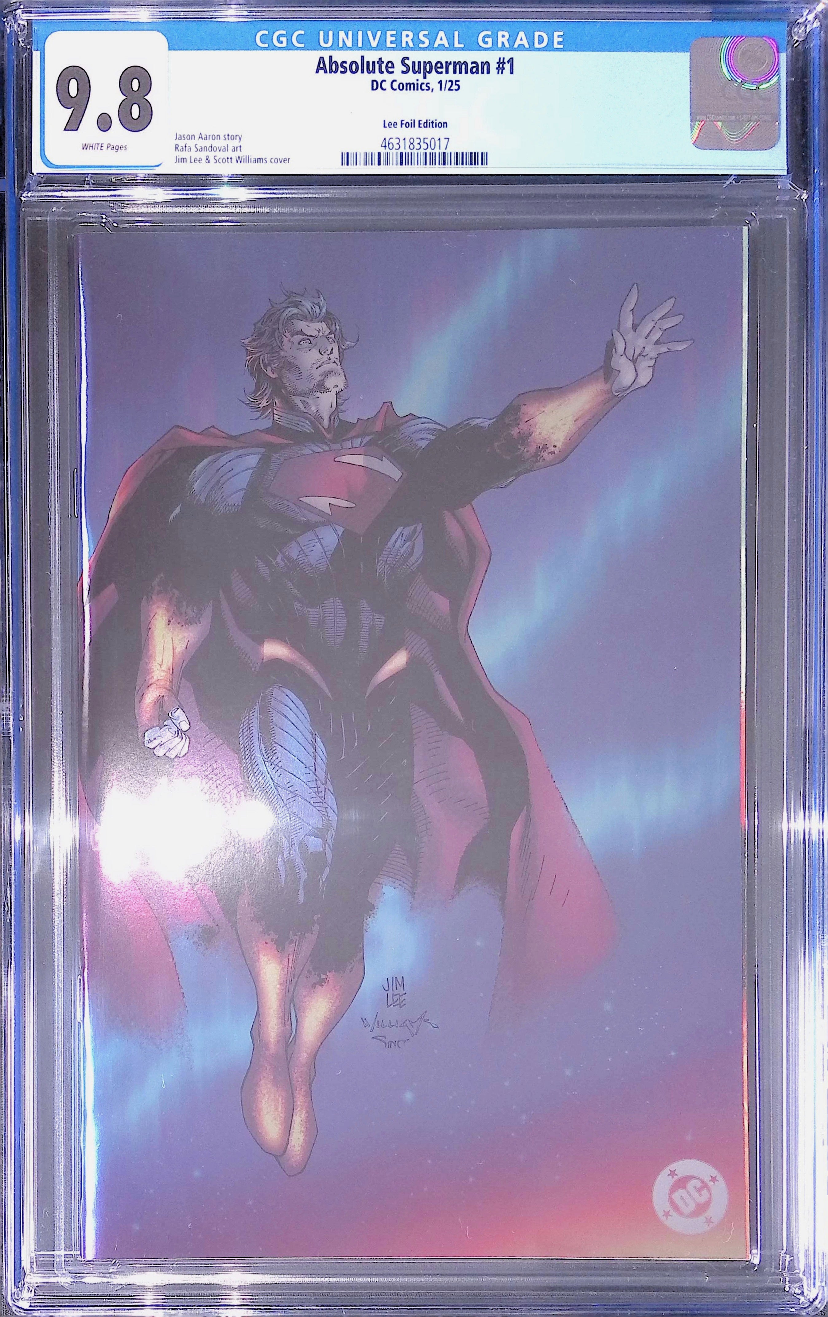 Absolute Superman #1 DC Comics 1/25 Lee Foil Edition CGC 9.8 4631835017