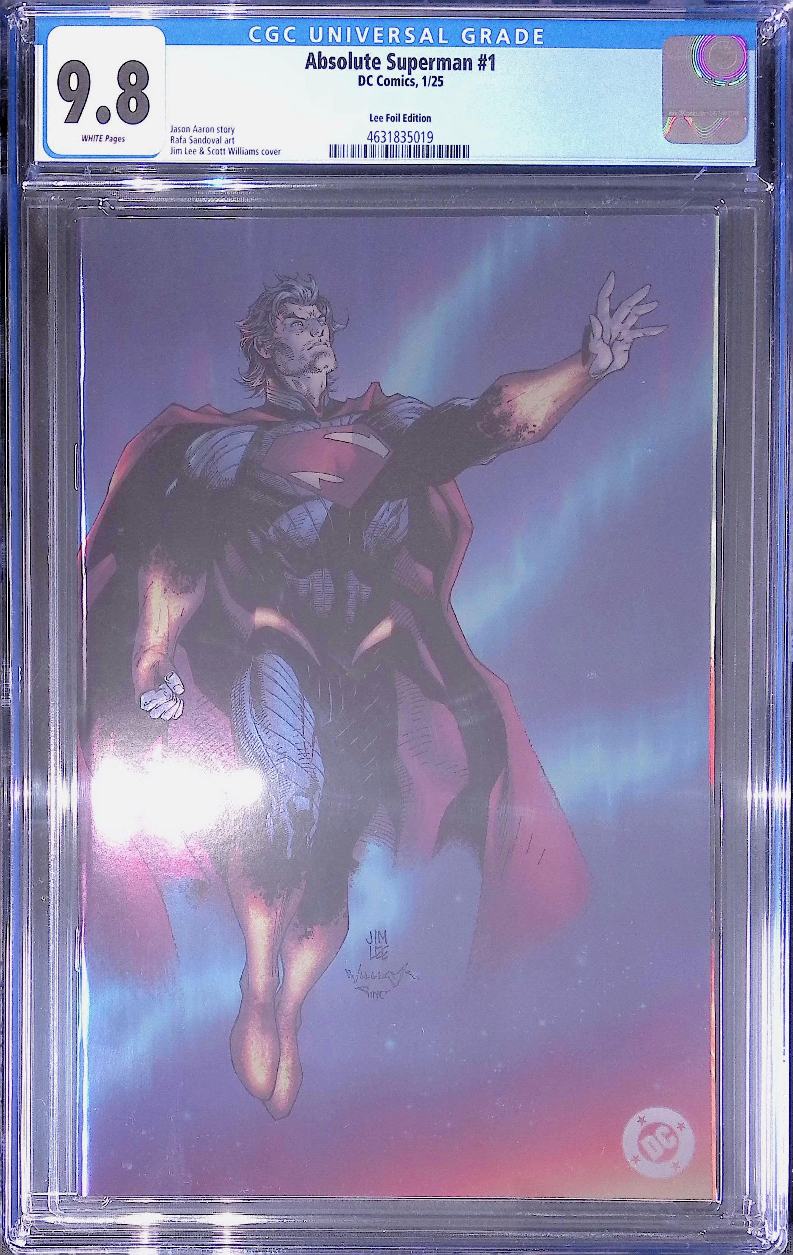Absolute Superman #1 DC Comics 1/25 Lee Foil Edition CGC 9.8 4631835019