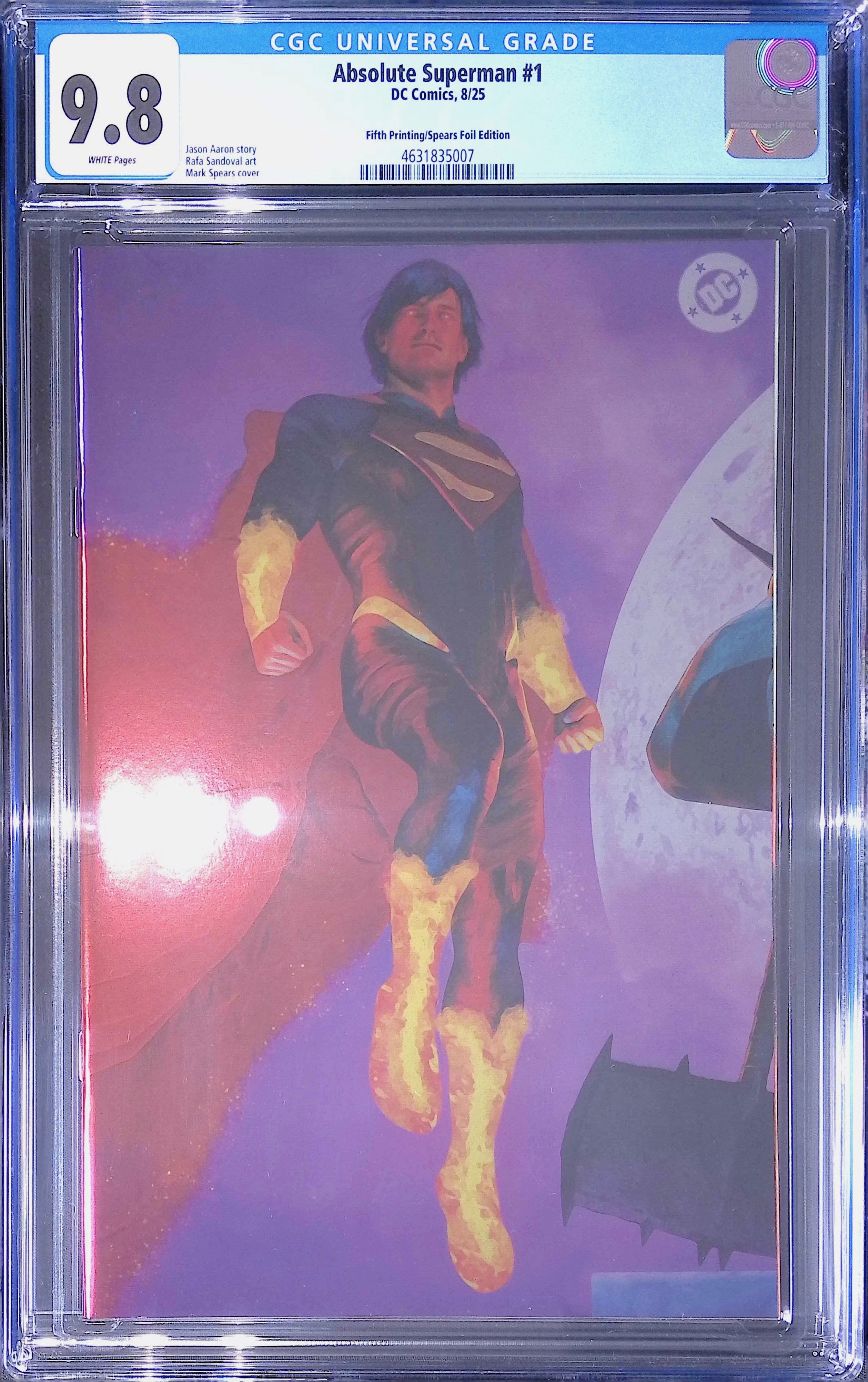 Absolute Trinity Mark Spears Connecting Foils 3 CGC 9.8 Graded Comics 4631835005, 4631835007, 4631835011.