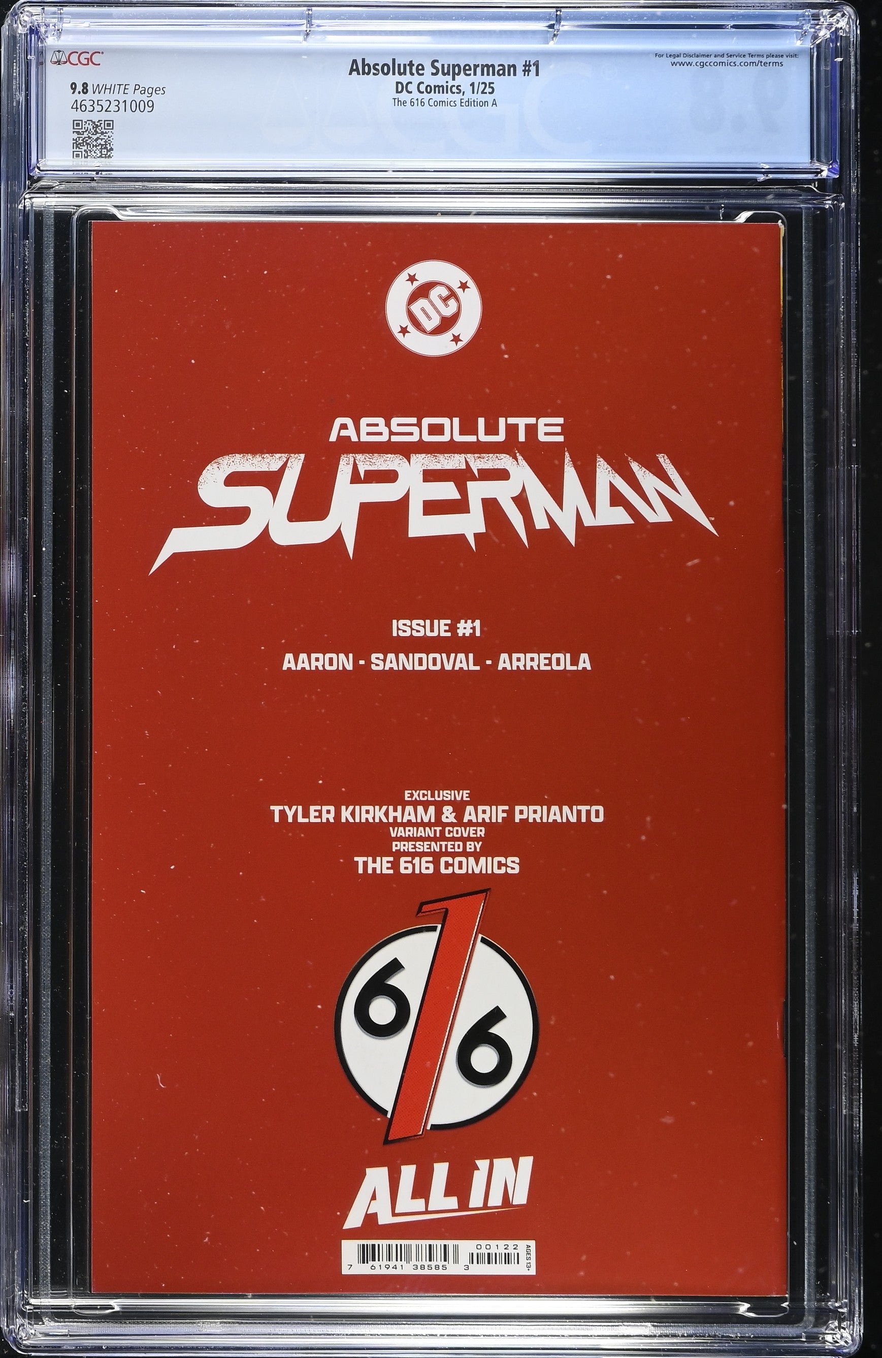 Absolute Batman # 1 and Absolute Superman # 1 Kirkham 616 Comics CGC 9.8 4635230024 4635231009