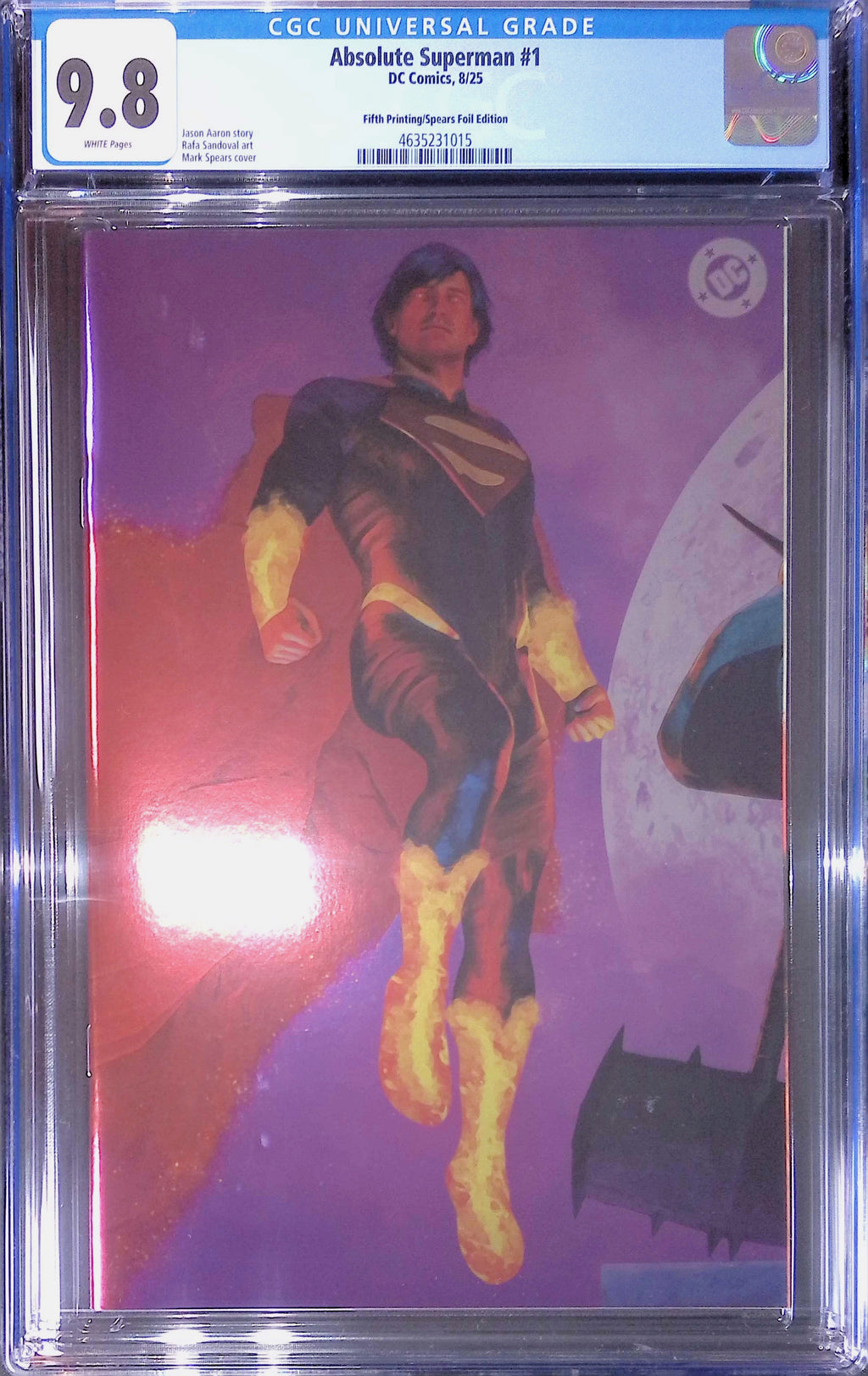 Absolute Trinity Mark Spears Connecting Foils 3 CGC 9.8 Graded Comics 4635231015, 4635230020, 4635231004.
