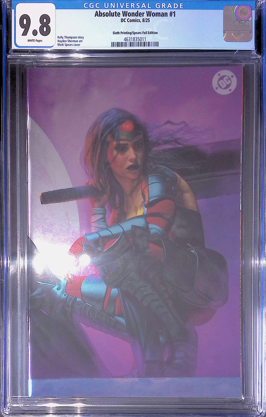 Absolute Trinity Mark Spears Connecting Foils 3 CGC 9.8 Graded Comics 4631835005, 4631835007, 4631835011.