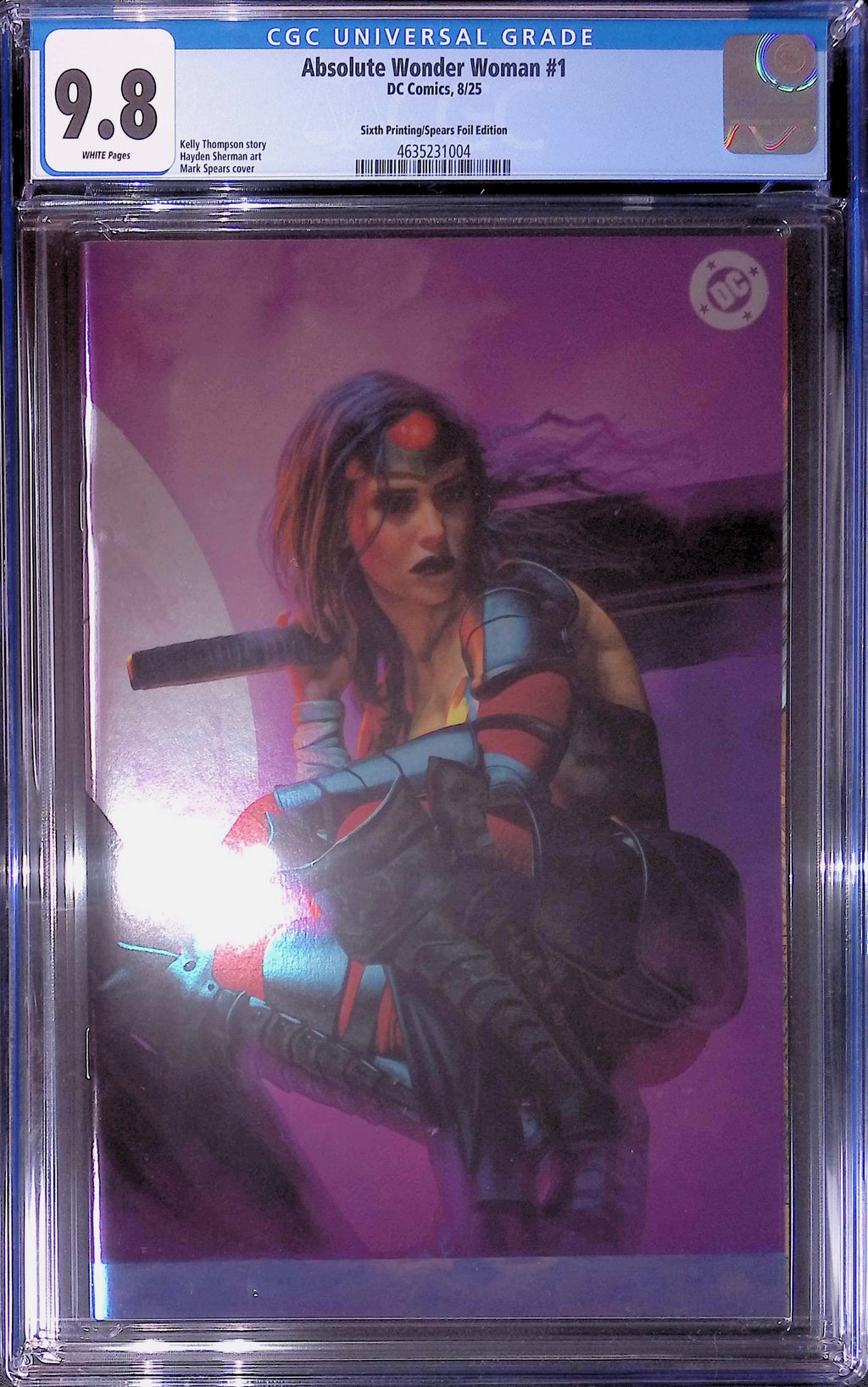 Absolute Trinity Mark Spears Connecting Foils 3 CGC 9.8 Graded Comics 4635231015, 4635230020, 4635231004.