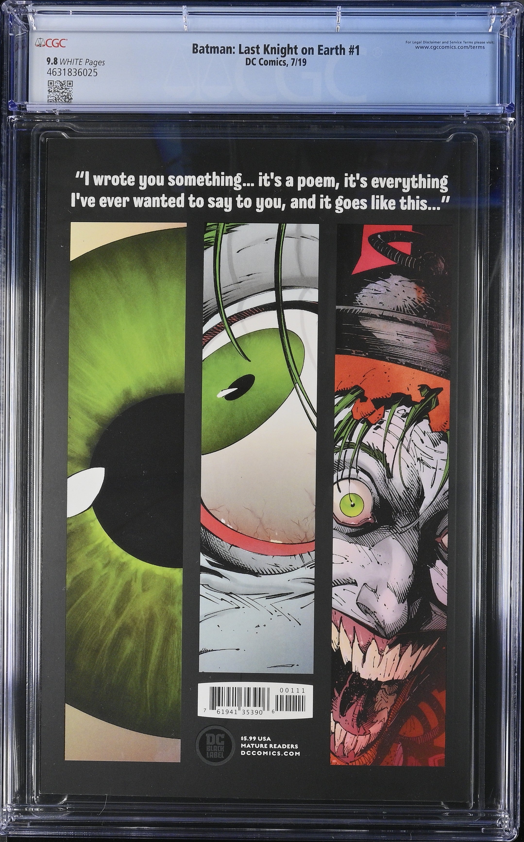 Batman: Last Knight on Earth #1 DC Comics 7/19 CGC 9.8 4631836025