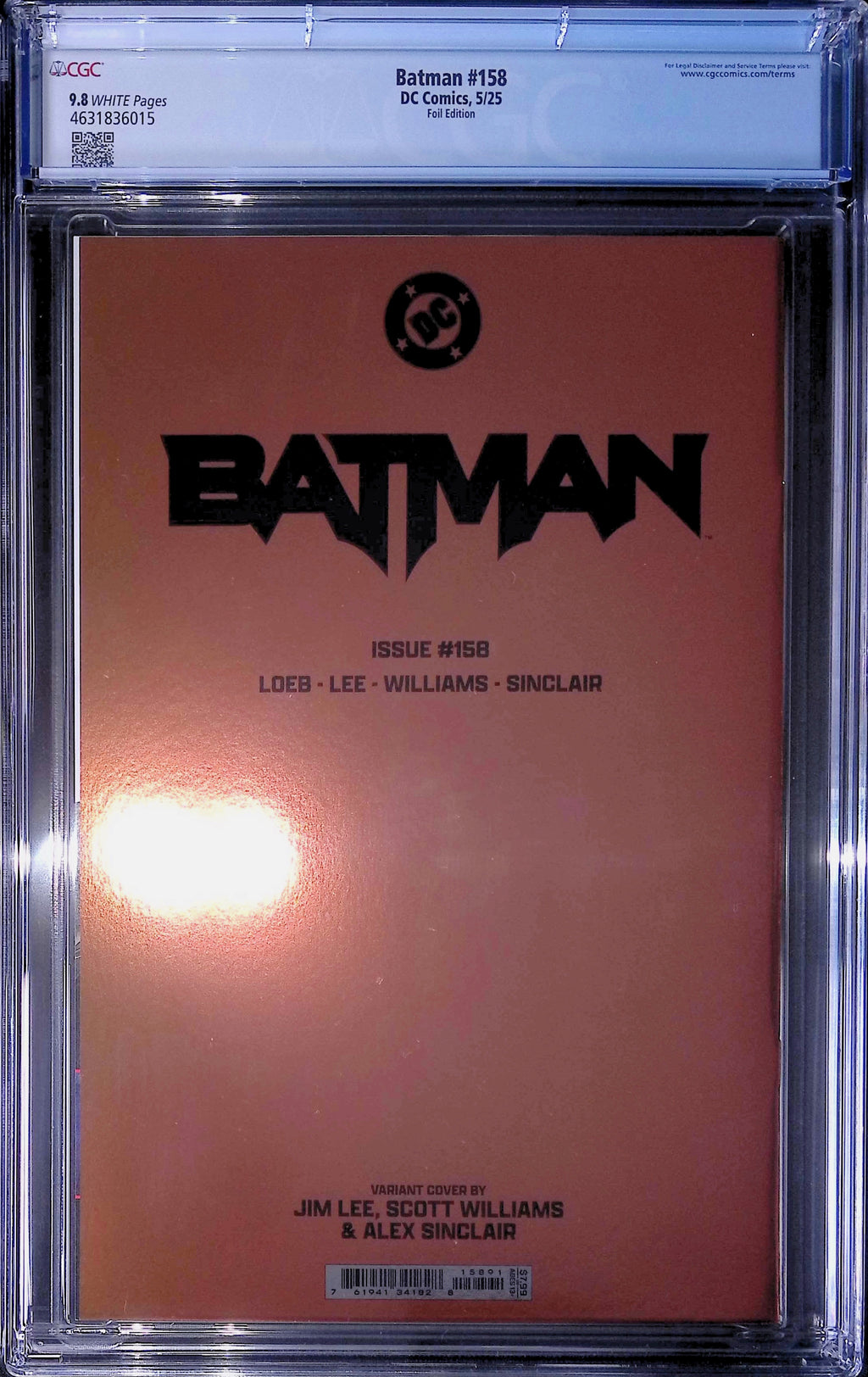 Batman #158 DC Comics 5/25 Foil Edition CGC 9.8 4631836015