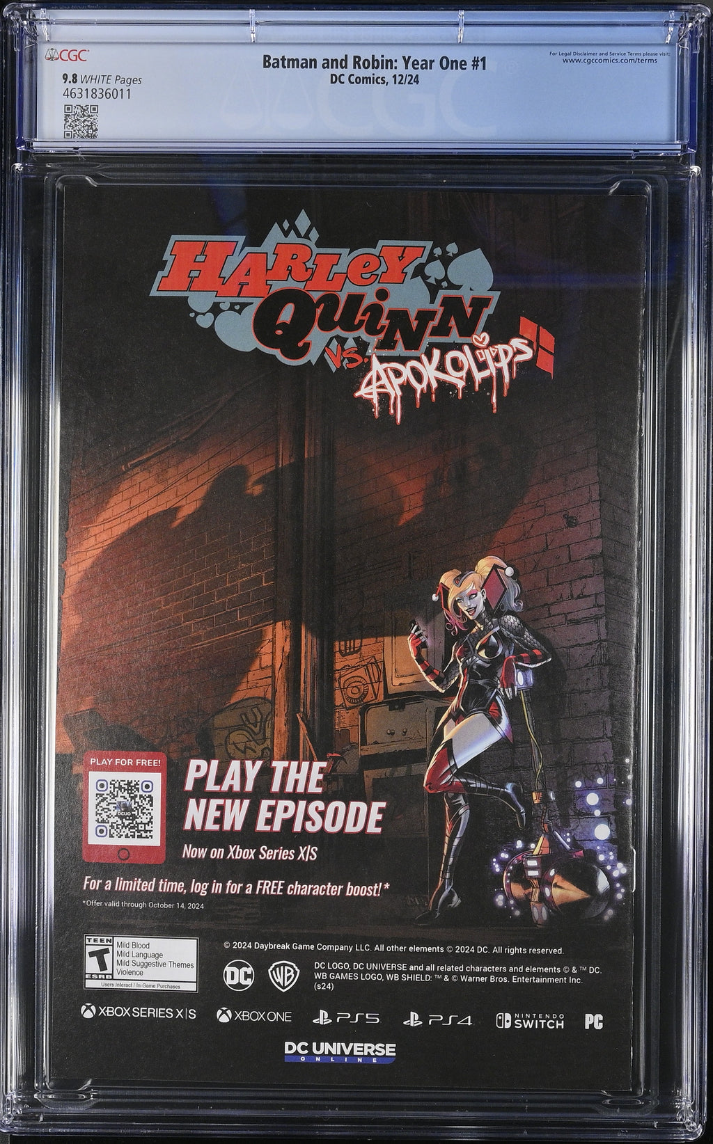 Batman and Robin: Year One #1 DC Comics 12/24 CGC 9.8 4631836011