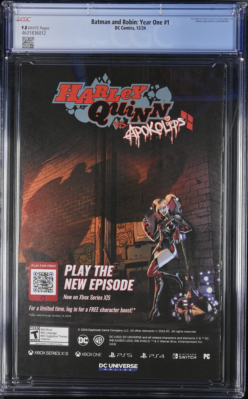 Batman and Robin: Year One #1 DC Comics 12/24 CGC 9.8 4631836012