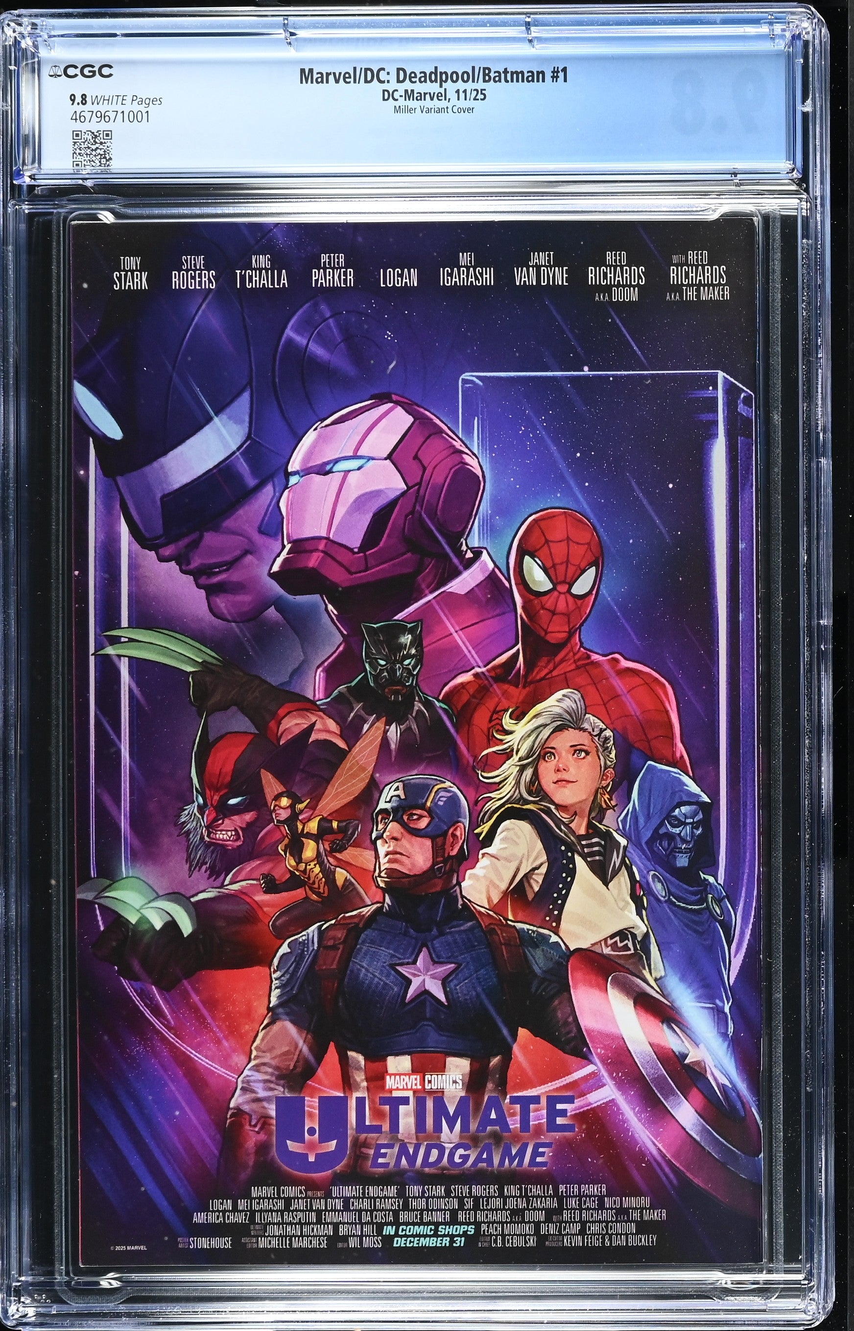 Deadpool/Batman # 1 1:50 Frank Miller Variant 2025 CGC 9.8 4679671001