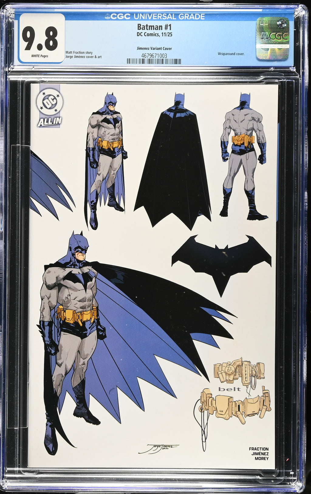 Batman # 1 11/25 1:5 Jimenez Variant CGC 9.8 4679671003
