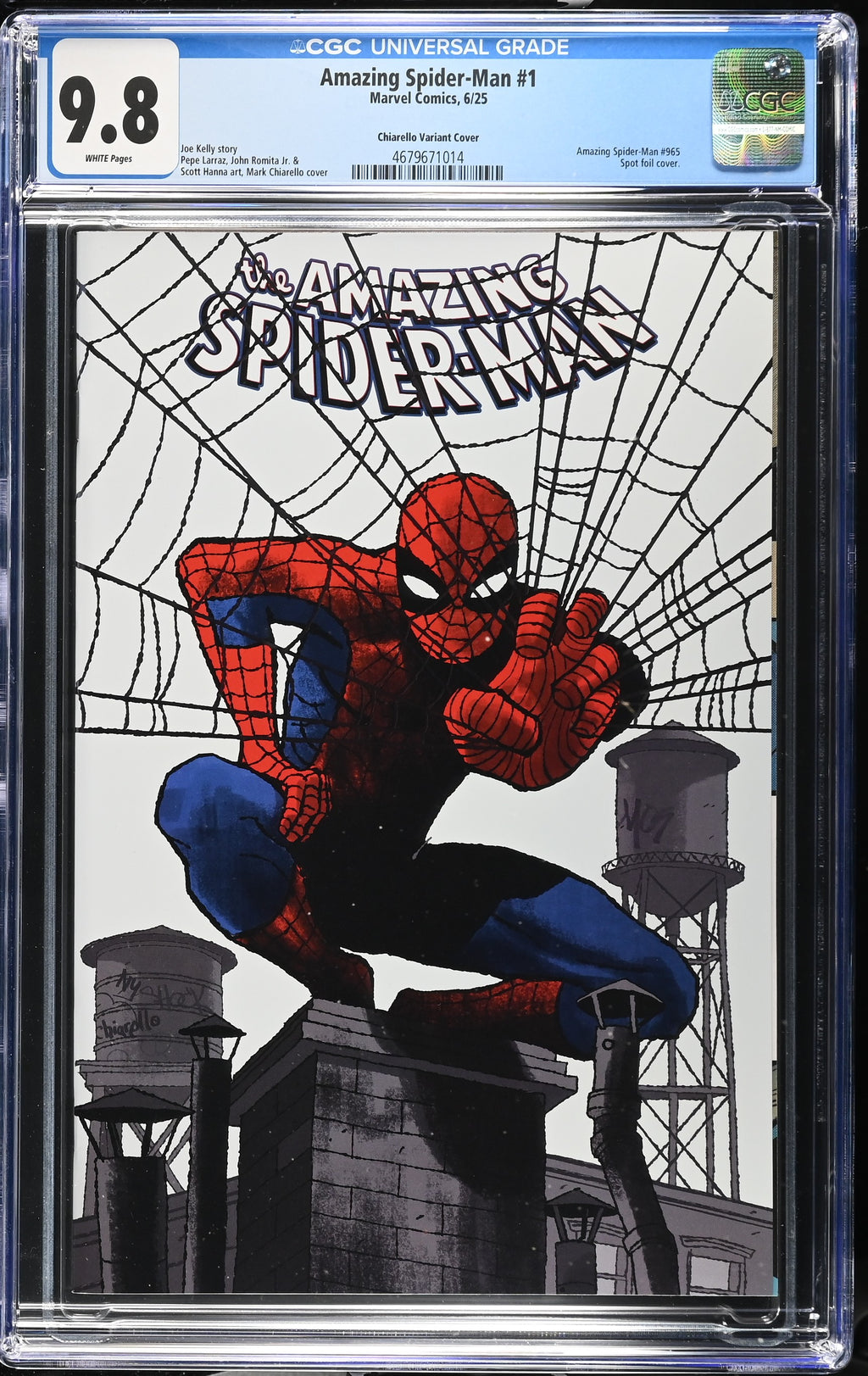 Amazing Spider-Man # 1 Chiarello Foil Variant  6/25 CGC 9.8 4679671014