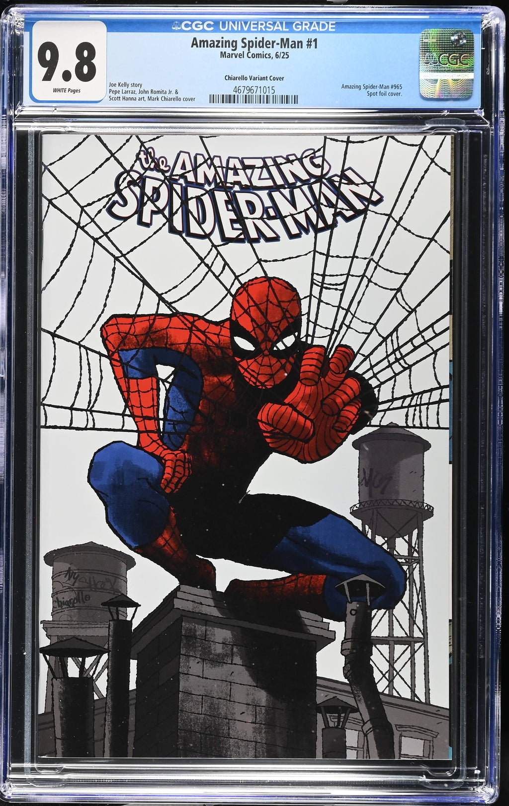 Amazing Spider-Man # 1 Chiarello Foil Variant  6/25 CGC 9.8 4679671015