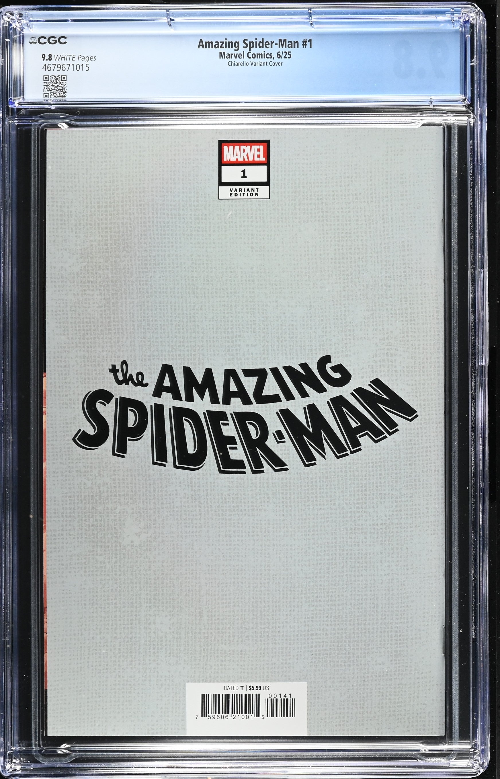 Amazing Spider-Man # 1 Chiarello Foil Variant  6/25 CGC 9.8 4679671015