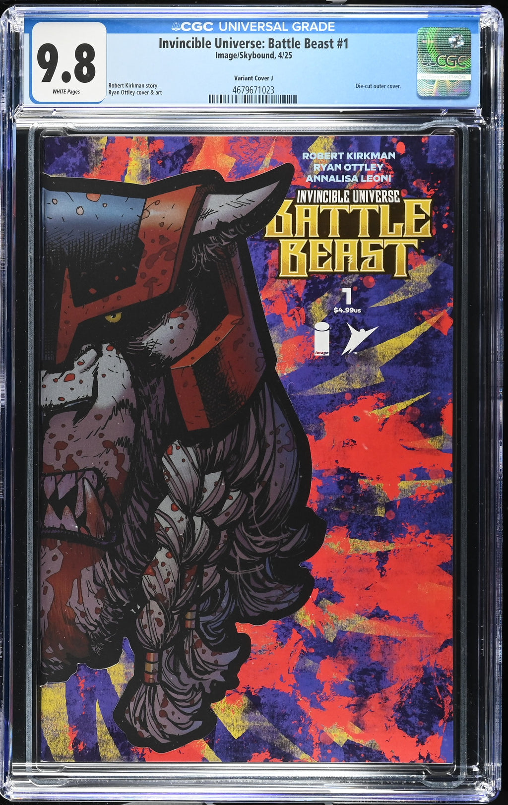 Invincible Universe: Battle Beast # 1 Ryan Ottley Die-Cut 4/25 CGC 9.8 4679671023