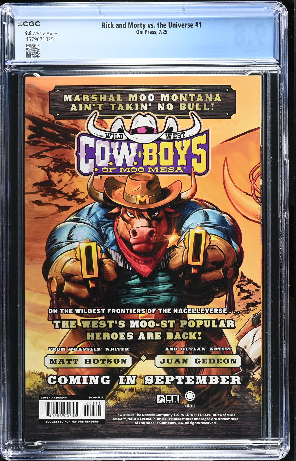Rick and Morty vs. the Universe # 1 Cover A 7/25 CGC 9.8 4679671025