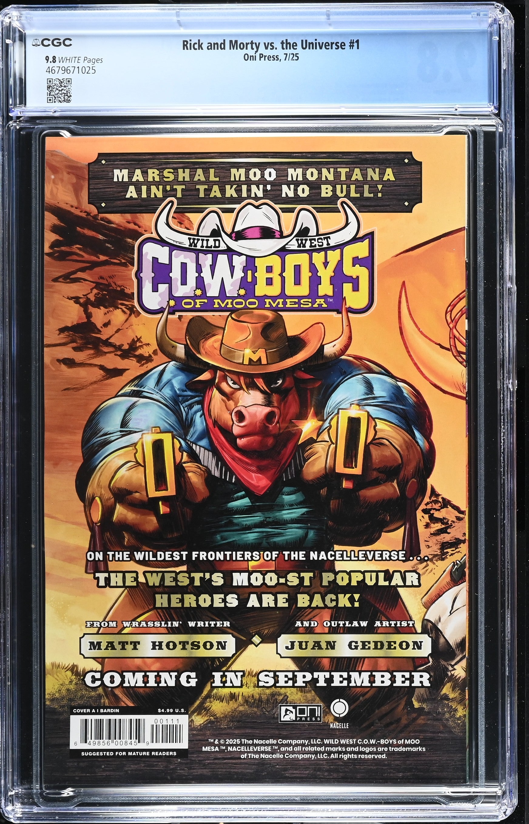 Rick and Morty vs. the Universe # 1 Cover A 7/25 CGC 9.8 4679671025