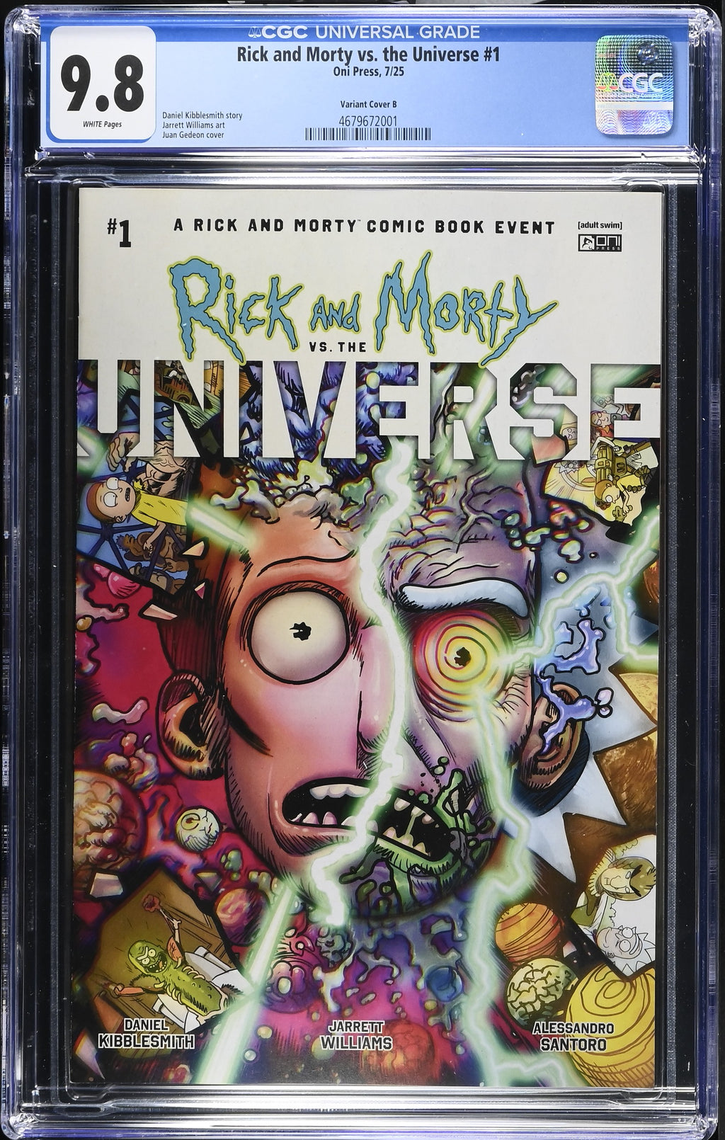 Rick and Morty vs. the Universe # 1 Cover B 7/25 CGC 9.8 4679672001