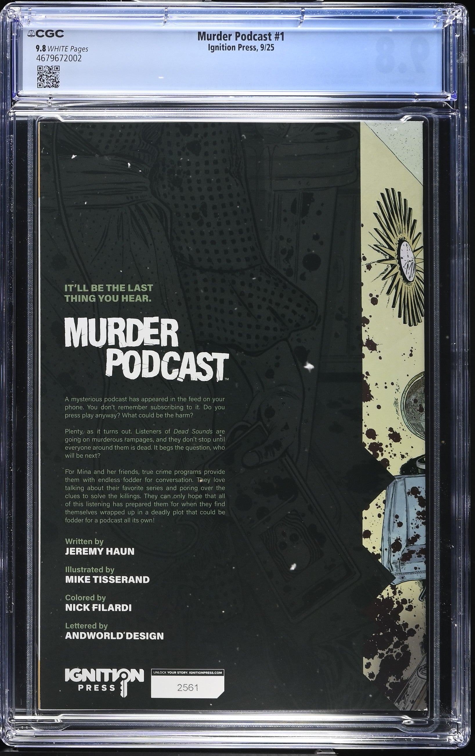 Murder Podcast # 1 Cover A 9/25 CGC 4679672002