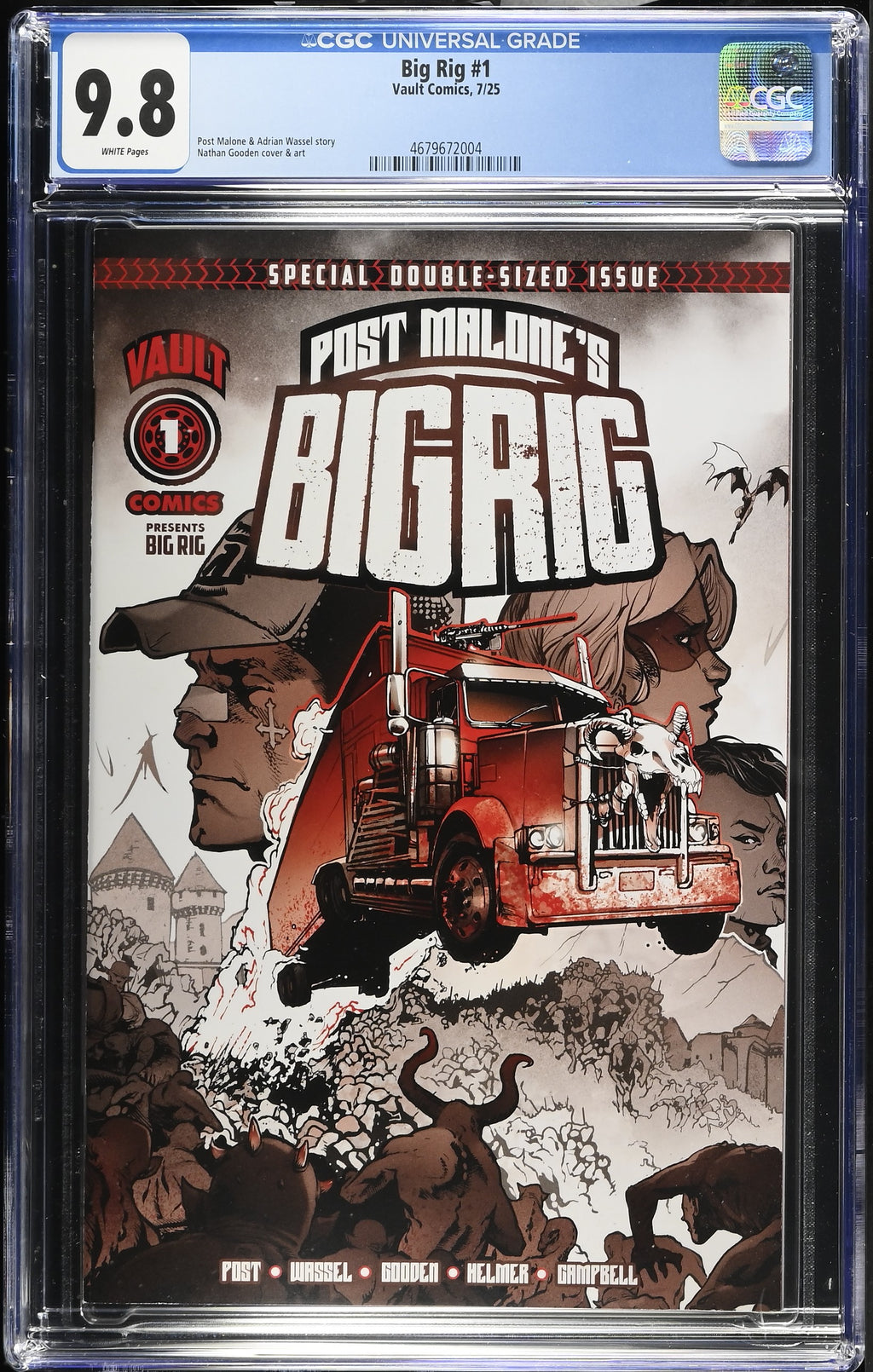 Big Rig # 1 Cover A Post Malone 7/25 CGC 9.8 4679672004
