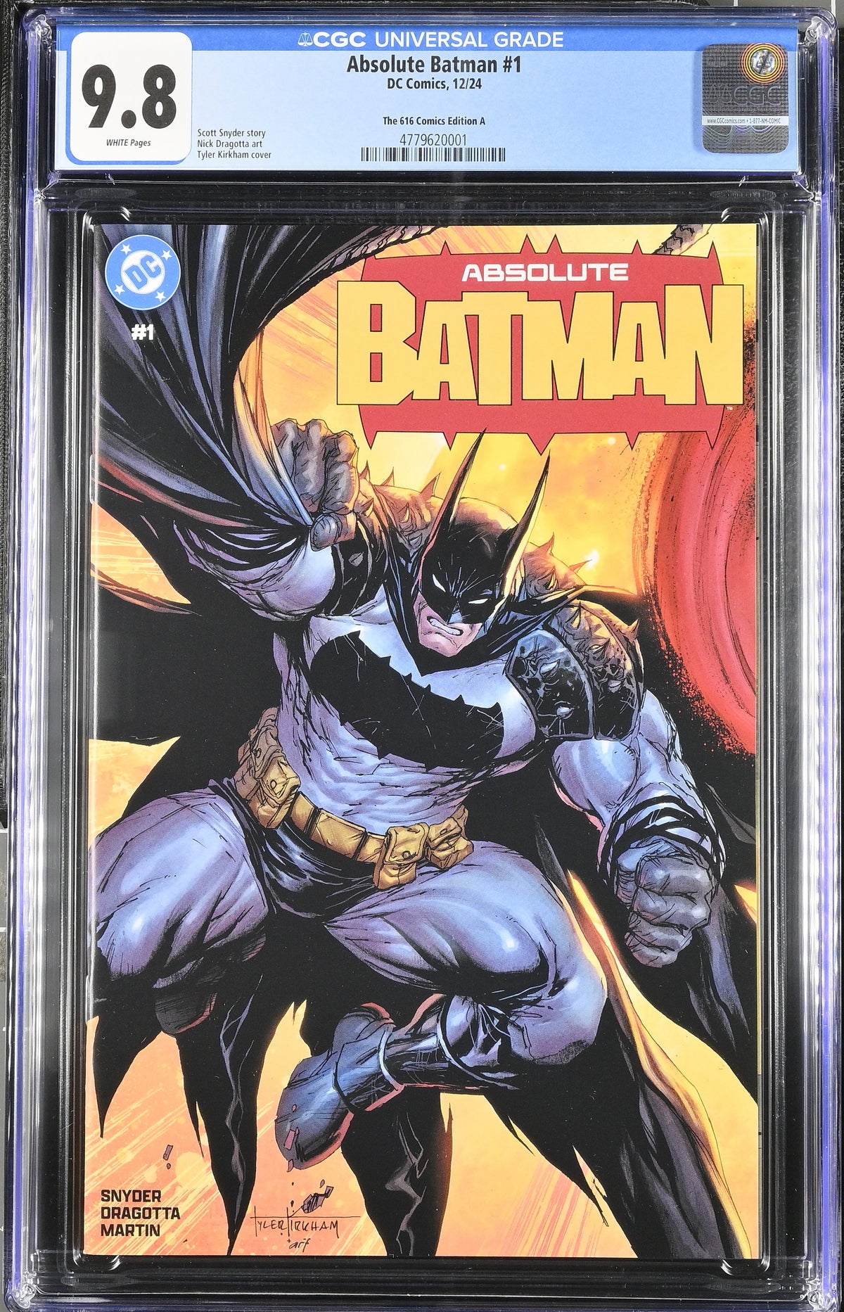 Absolute Batman # 1 and Absolute Superman # 1 Kirkham 616 Comics CGC 9.8 4779620001 4779620011