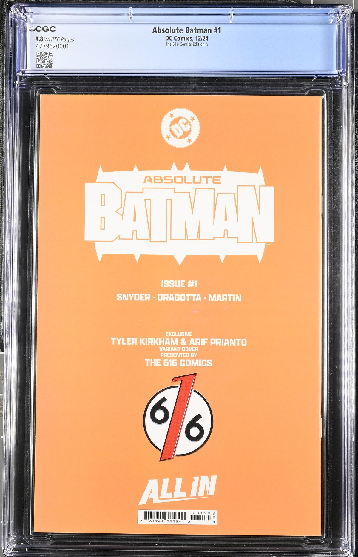 Absolute Batman # 1 and Absolute Superman # 1 Kirkham 616 Comics CGC 9.8 4779620001 4779620011