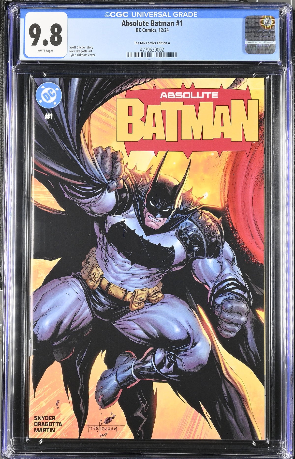 Absolute Batman # 1 and Absolute Superman # 1 Kirkham 616 Comics CGC 9.8 4779620002 4779620012