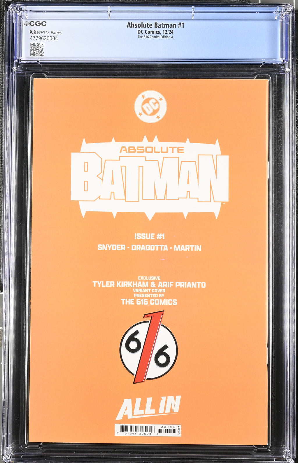 Absolute Batman # 1 and Absolute Superman # 1 Kirkham 616 Comics CGC 9.8 4779620004 4779620014