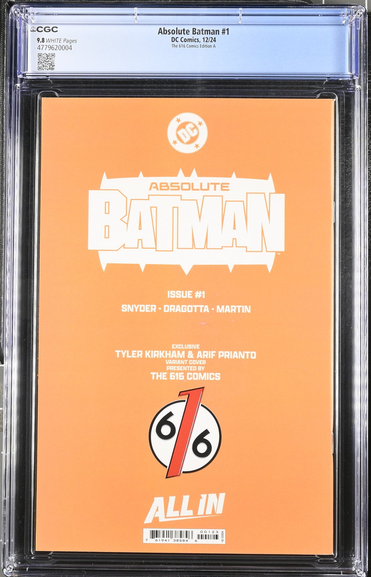 Absolute Batman # 1 and Absolute Superman # 1 Kirkham 616 Comics CGC 9.8 4779620004 4779620014