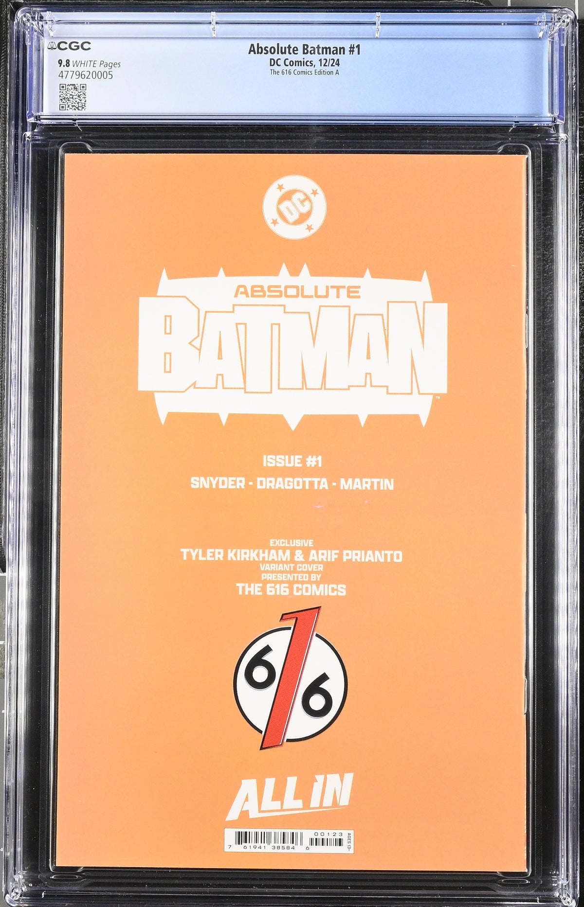 Absolute Batman # 1 and Absolute Superman # 1 Kirkham 616 Comics CGC 9.8 4779620005 4779620015