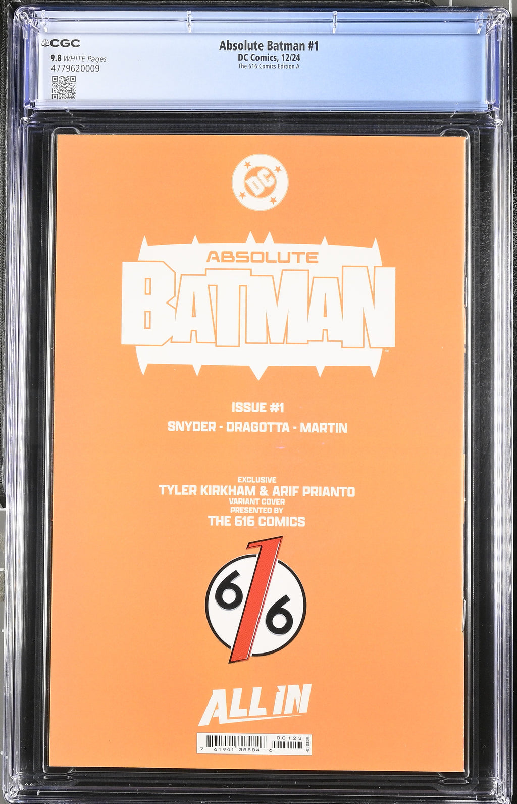 Absolute Batman # 1 and Absolute Superman # 1 Kirkham 616 Comics CGC 9.8 4779620008 4779620018