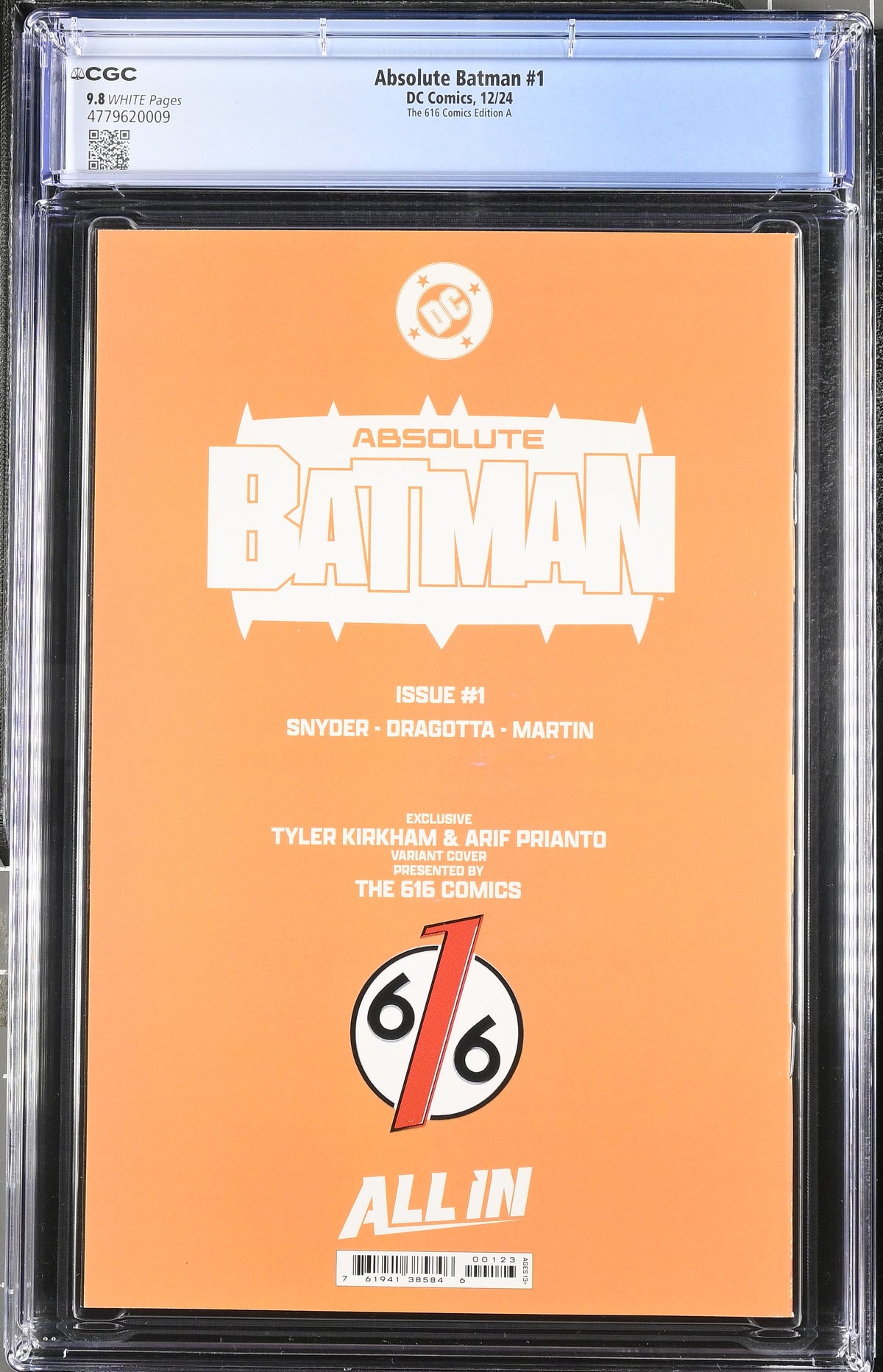 Absolute Batman # 1 and Absolute Superman # 1 Kirkham 616 Comics CGC 9.8 4779620008 4779620018