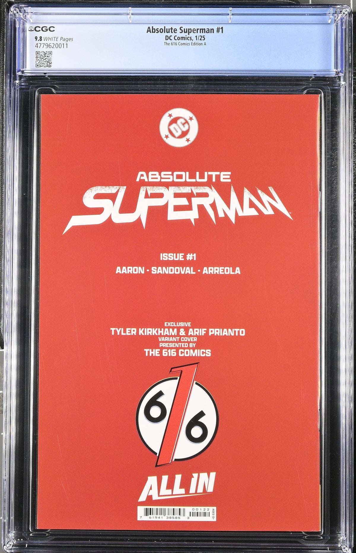 Absolute Batman # 1 and Absolute Superman # 1 Kirkham 616 Comics CGC 9.8 4779620001 4779620011