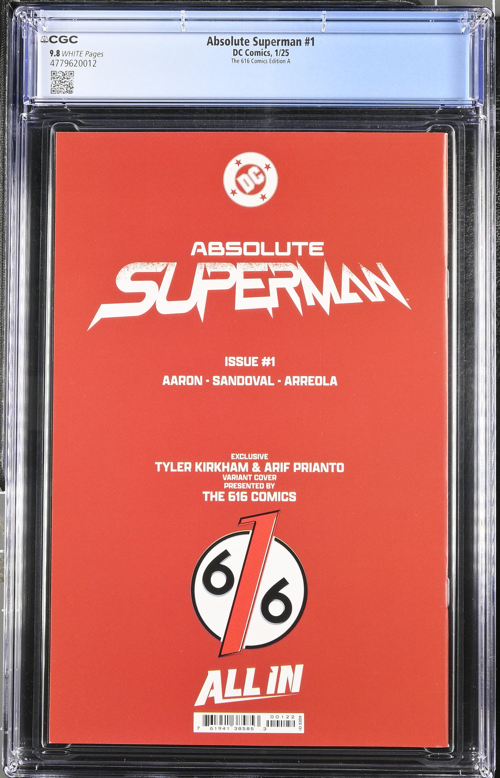 Absolute Batman # 1 and Absolute Superman # 1 Kirkham 616 Comics CGC 9.8 4779620002 4779620012