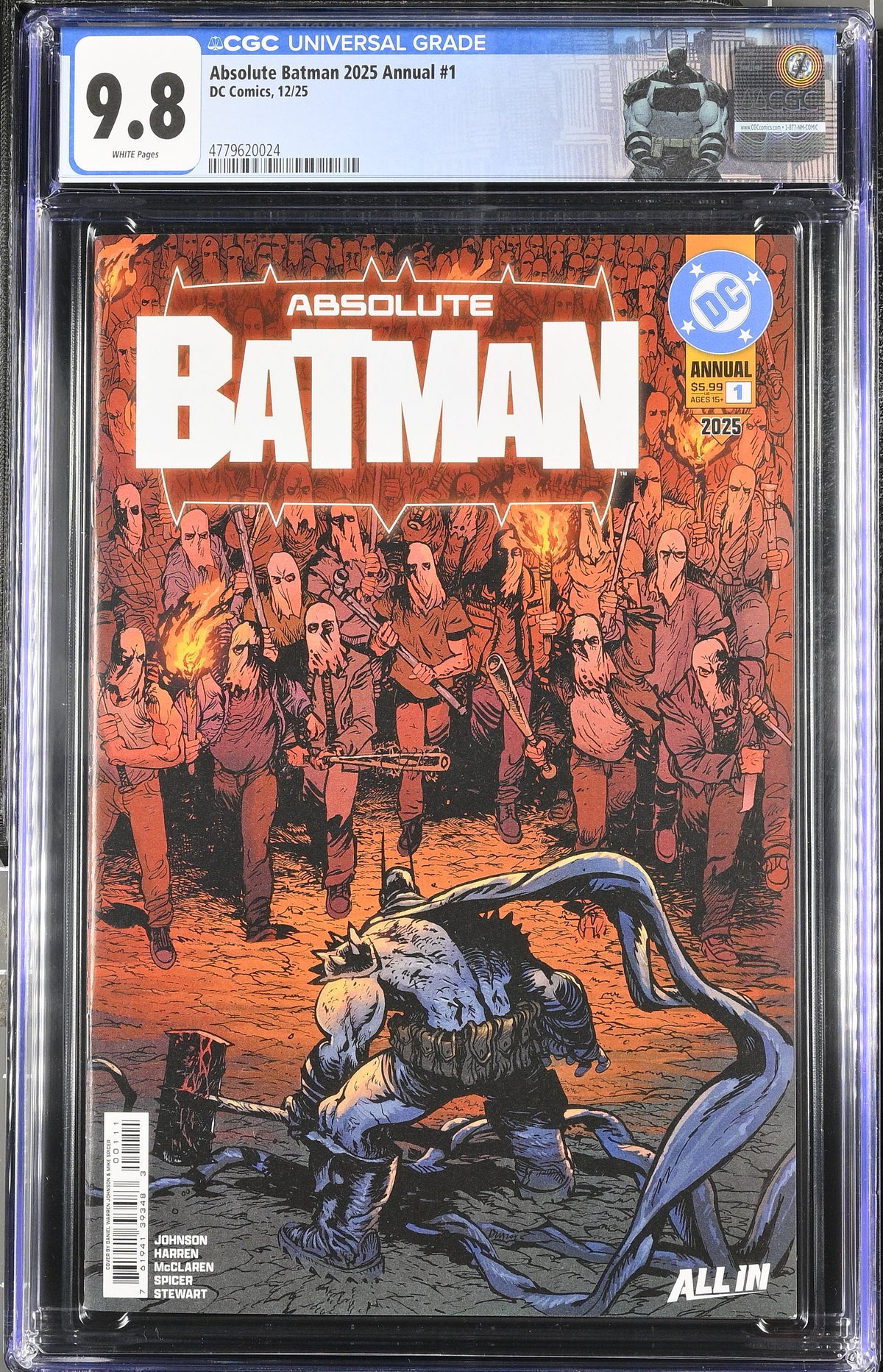 Absolute Batman 2025 Annual # 1 Custom Label CGC 9.8 4779620024