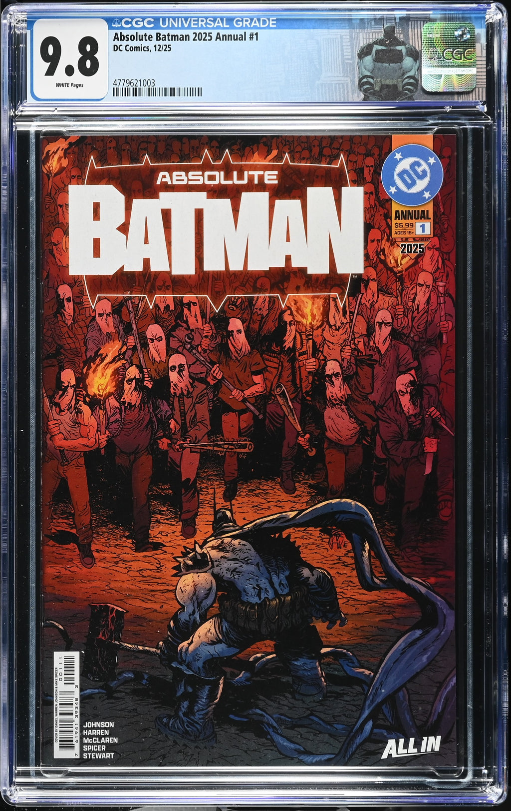 Absolute Batman 2025 Annual # 1 Custom Label CGC 9.8 4779621003