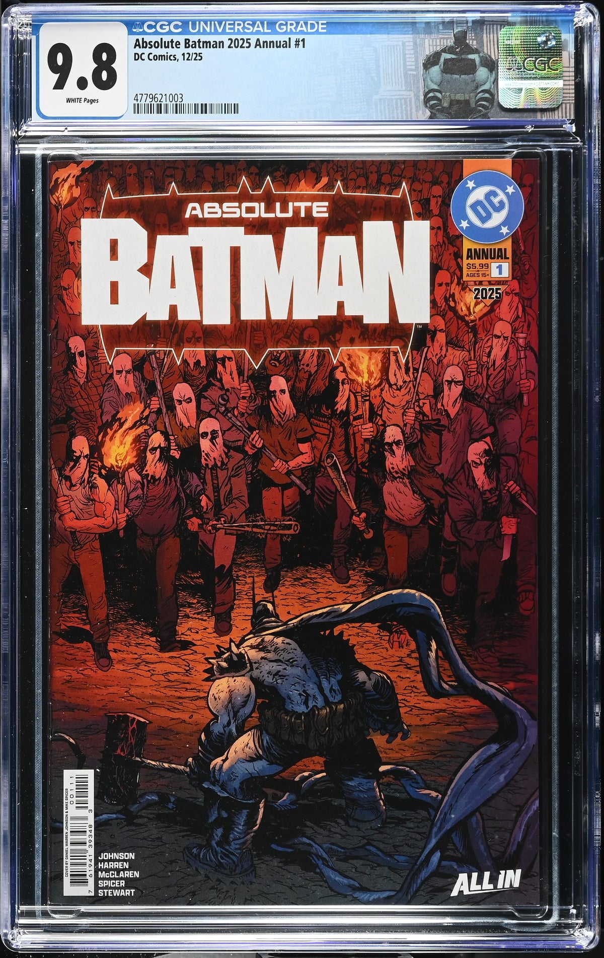 Absolute Batman 2025 Annual # 1 Custom Label CGC 9.8 4779621003