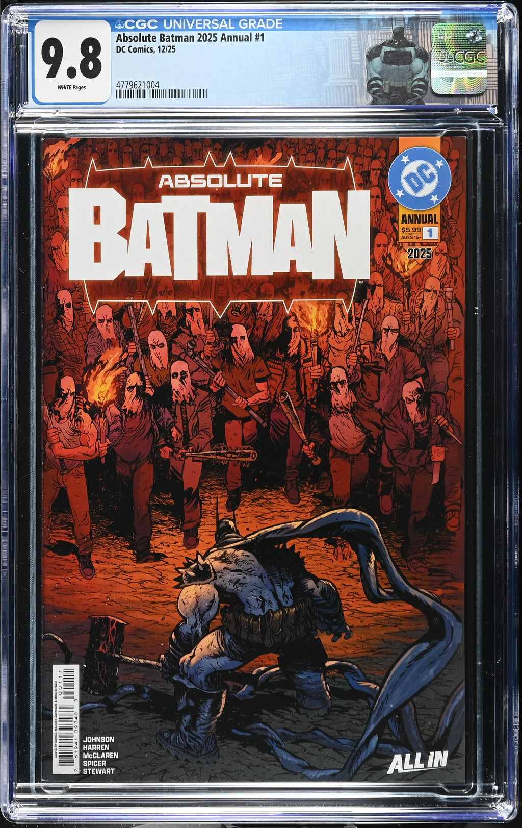 Absolute Batman 2025 Annual # 1 Custom Label CGC 9.8 4779621004