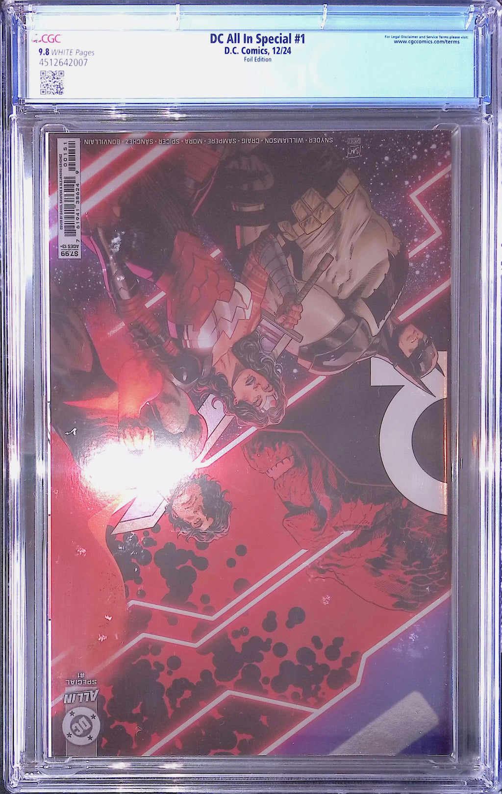 DC All In Special #1 DC Comics 12/24 Foil CGC 9.8 4512642007 (Marks on back)