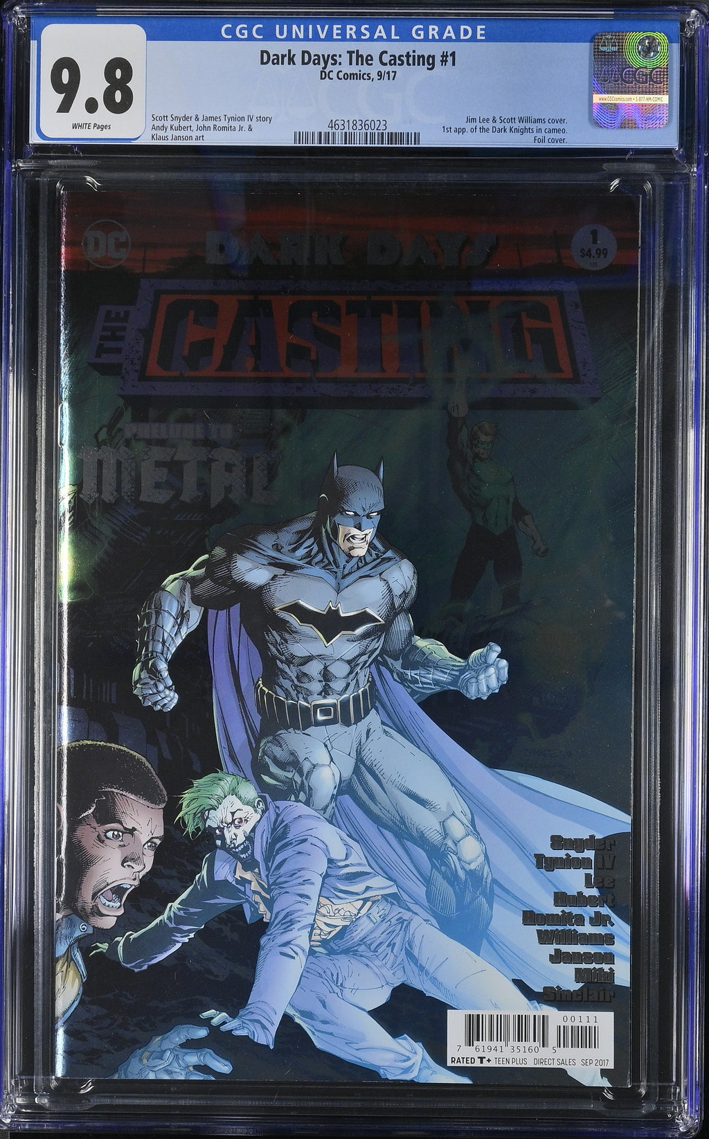 Dark Days: The Casting #1 DC Comics 9/17 Foil CGC 9.8 4631836023