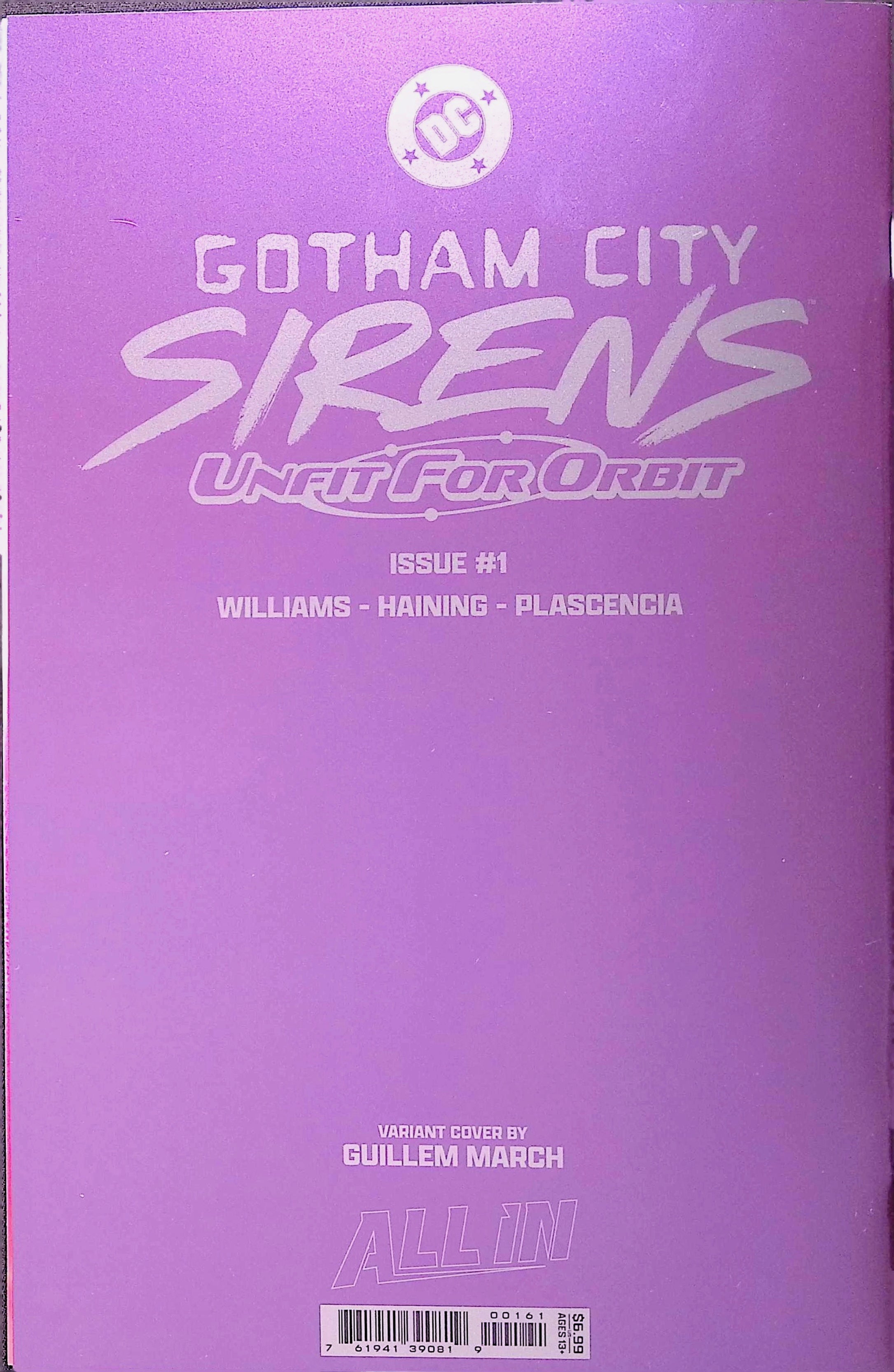 Gotham City Sirens: Unfit for Orbit # 1-5 Connecting Foil Variant Covers by Artist Guillem March NM